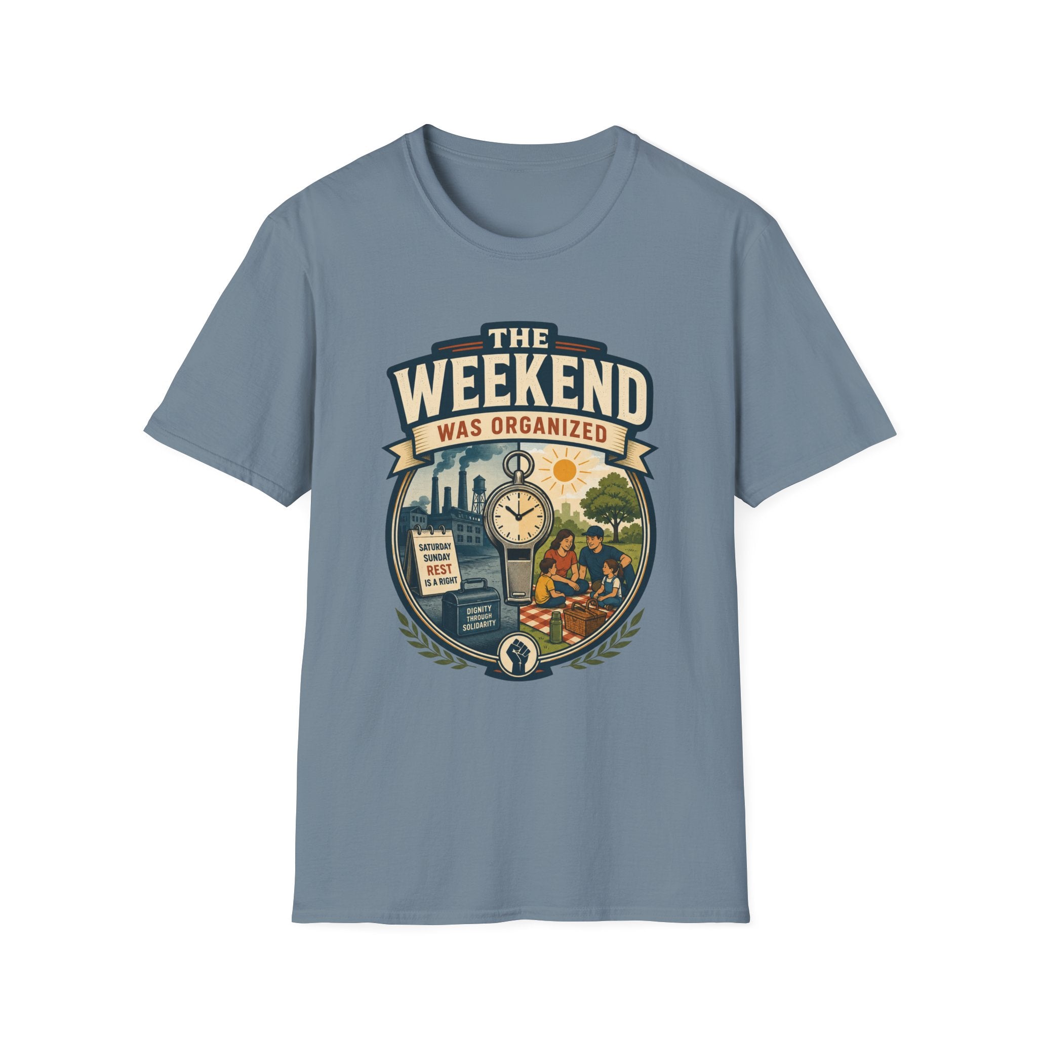 "The Weekend Was Organized" Graphic Tee (Relaxed Retro Travel Vibe)