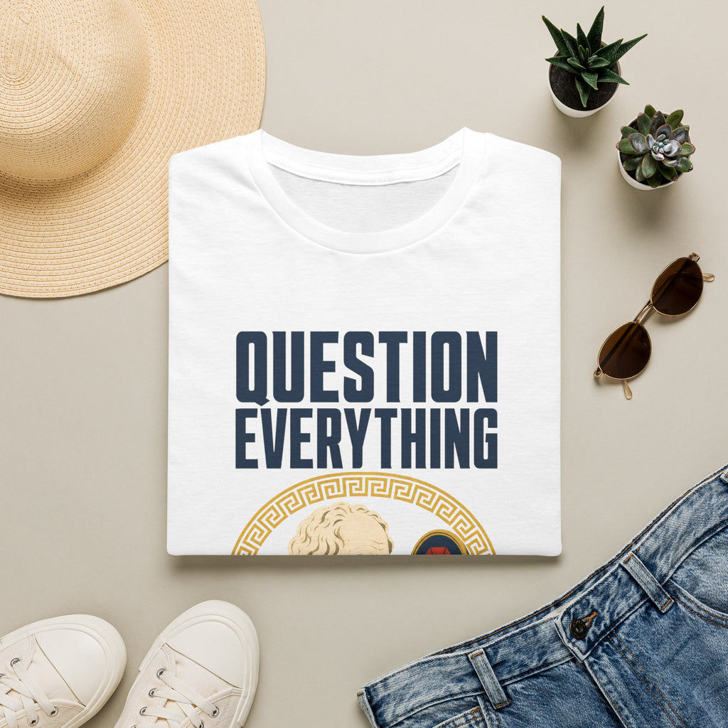 Question Everything T-Shirt — 'Question Everything, Especially Yourself' Vintage Statue Graphic Tee
