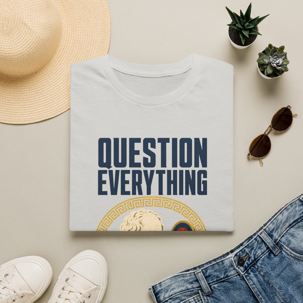 Question Everything T-Shirt — 'Question Everything, Especially Yourself' Vintage Statue Graphic Tee
