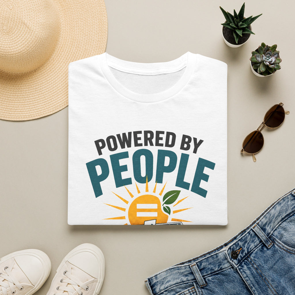 Powered By People Tee — Renewable Energy & Environmental Justice T-Shirt (Not Polluters)
