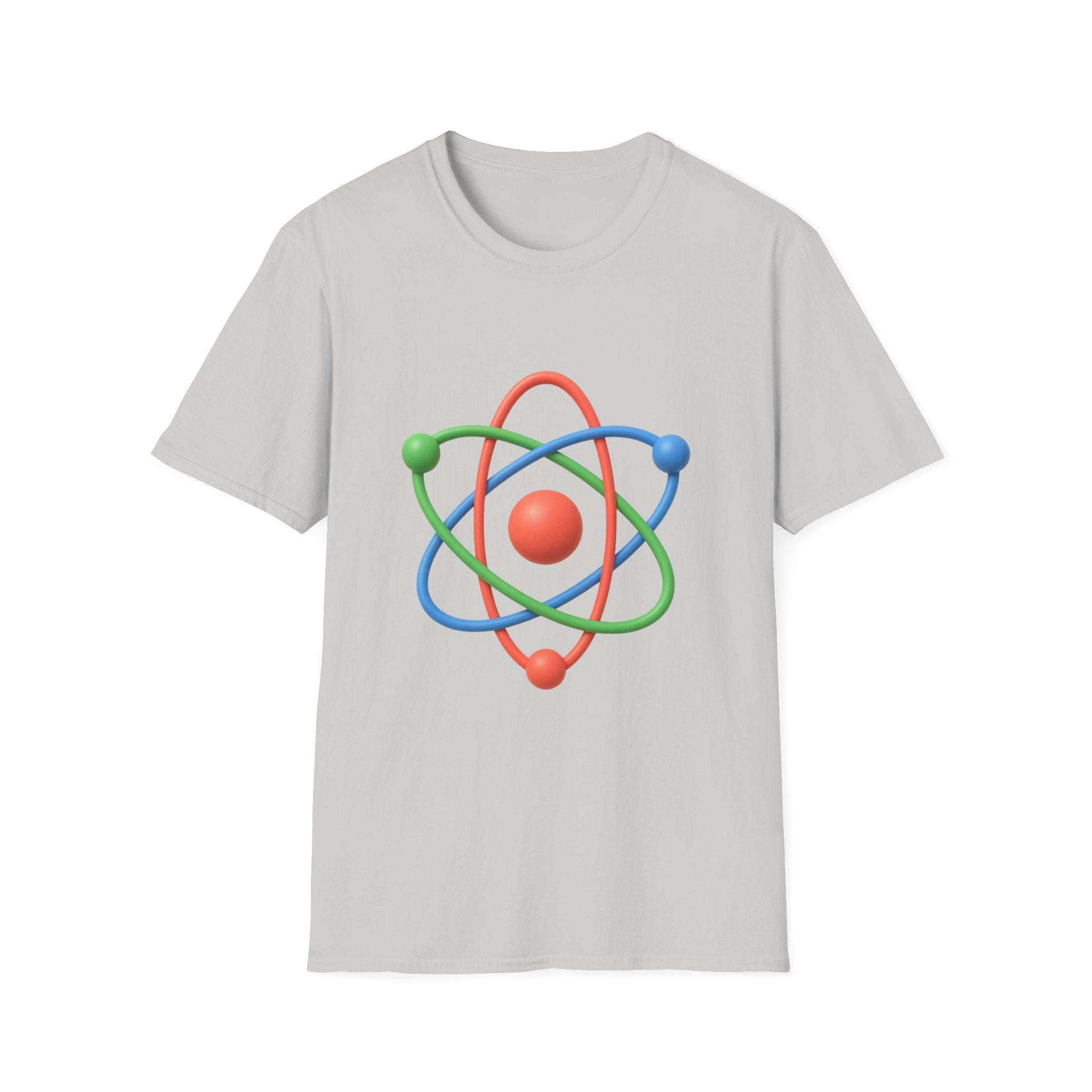 Atom Science T‑Shirt — Colorful 3D Atom Graphic Tee for Science Lovers