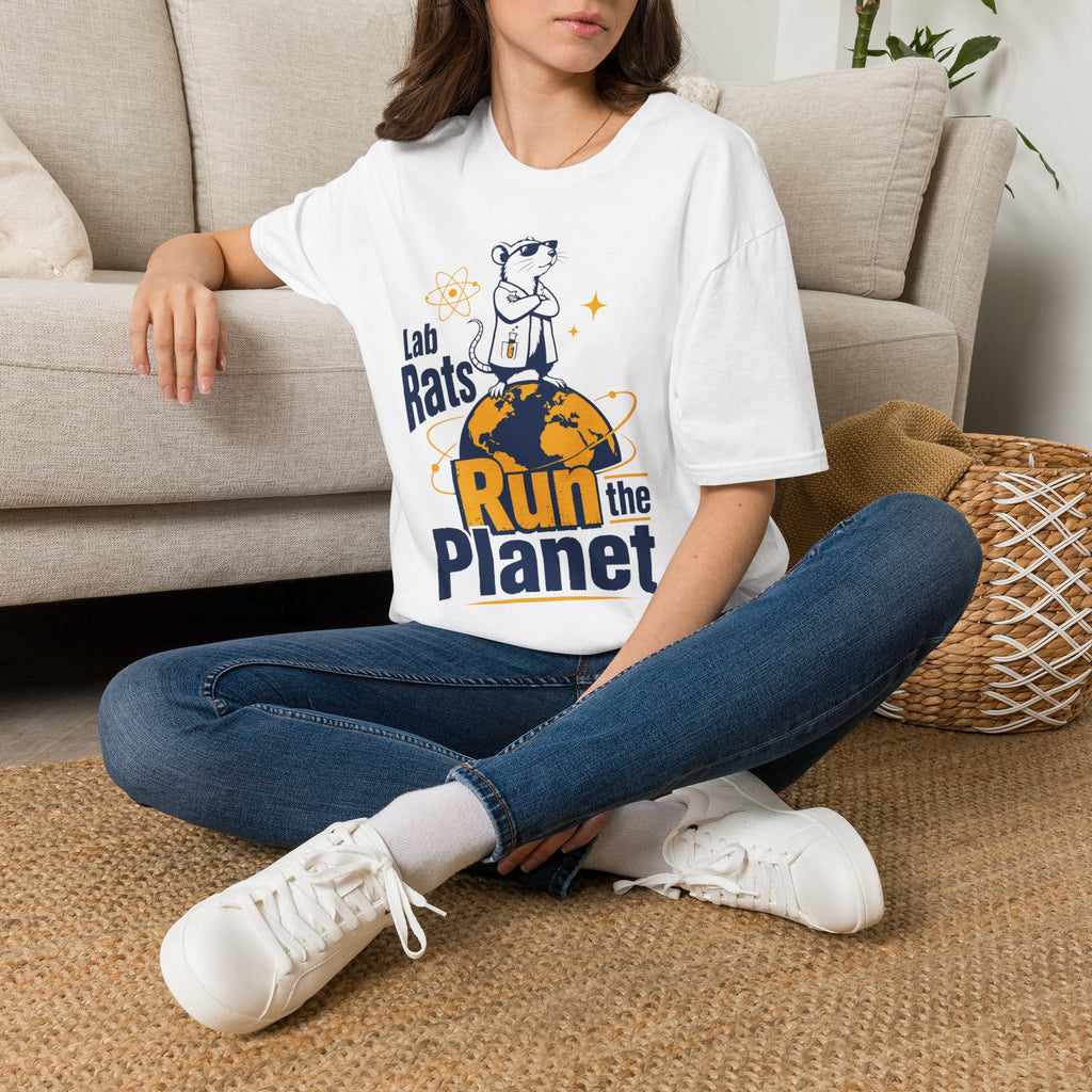 Lab Rats Run the Planet T-Shirt — Cute Scientist Rodent Graphic Tee
