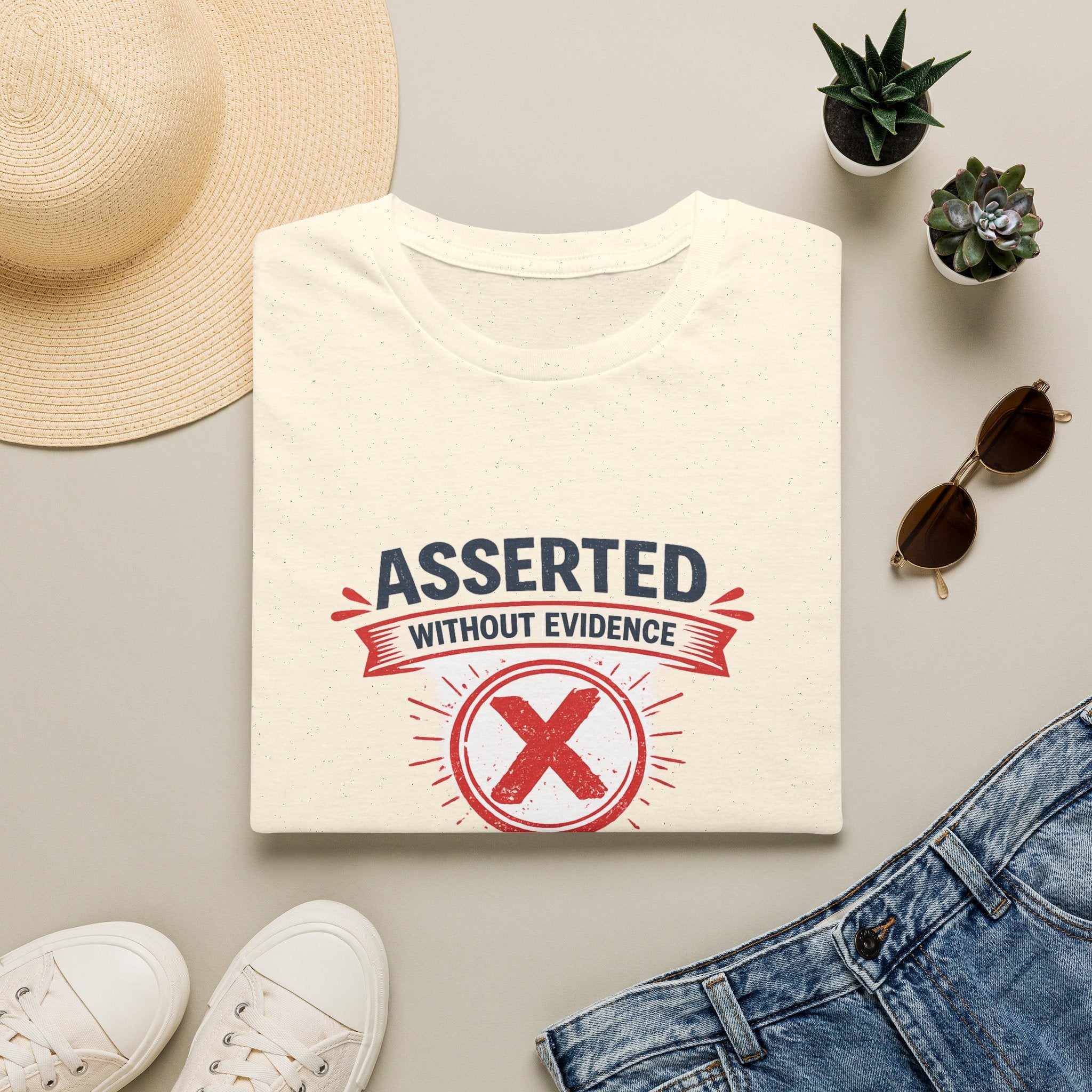 Asserted Without Evidence T-Shirt — Funny Skeptic Graphic Tee