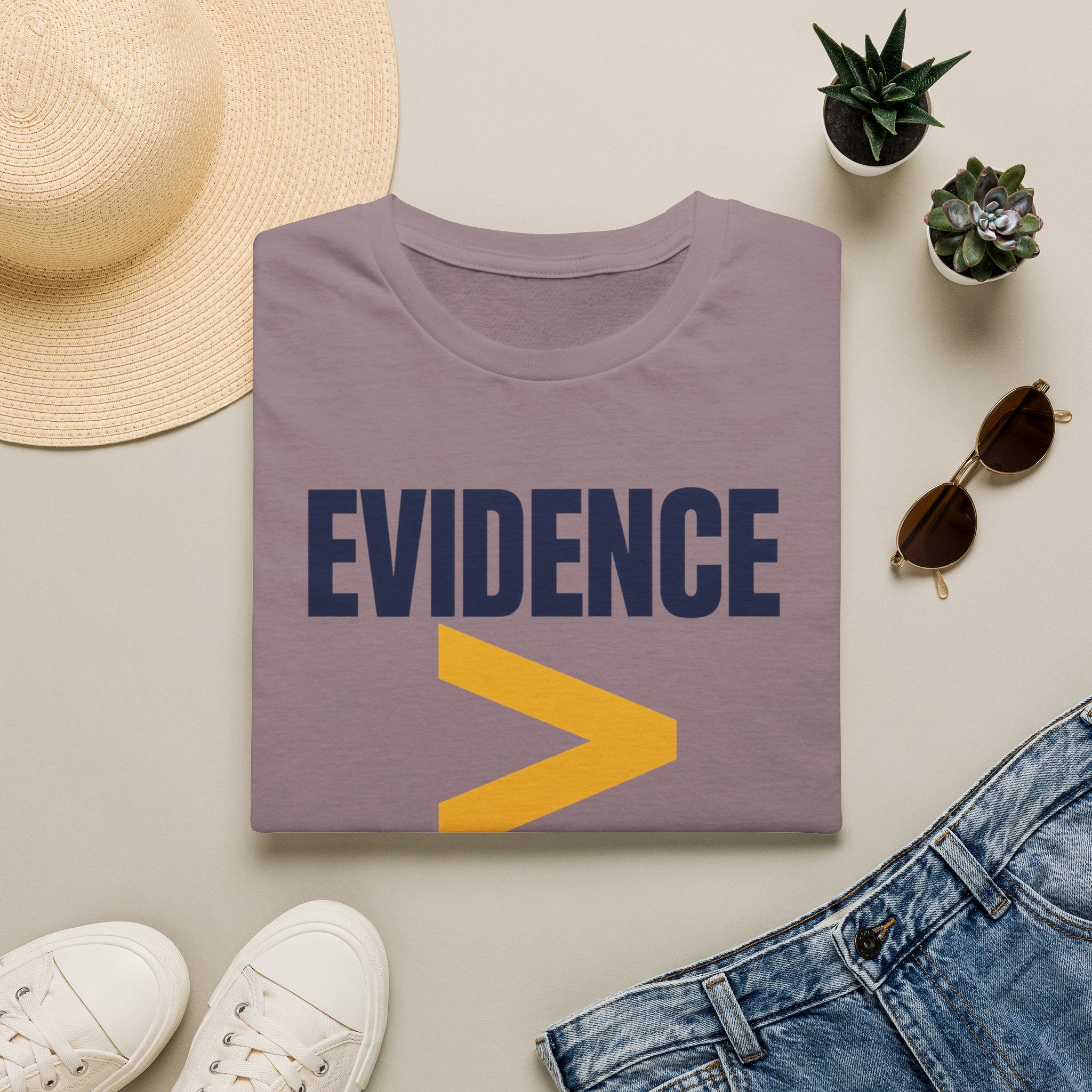 Evidence greater than belief T-Shirt