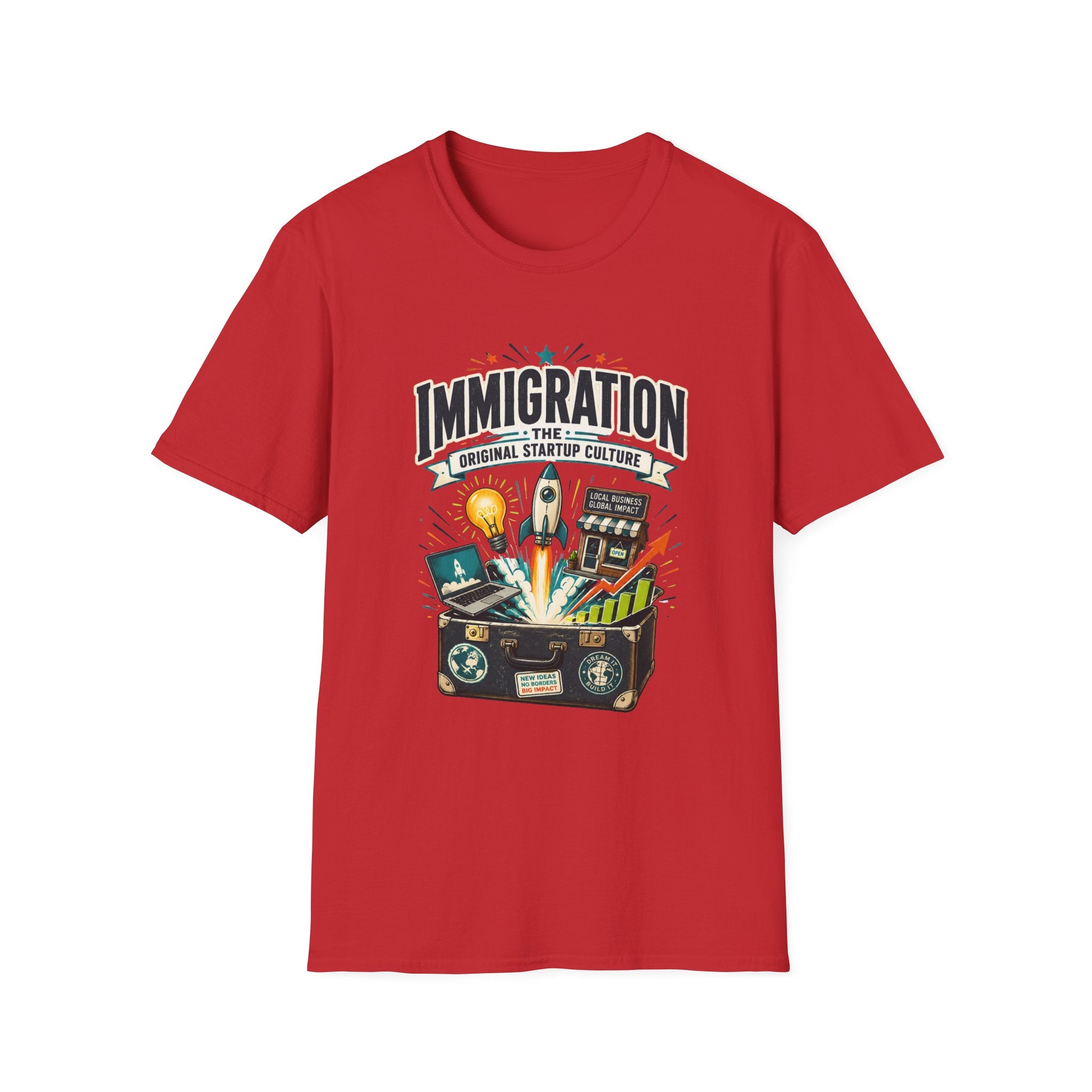 Immigration T-Shirt — "Immigration: The Original Startup Culture" Graphic Tee