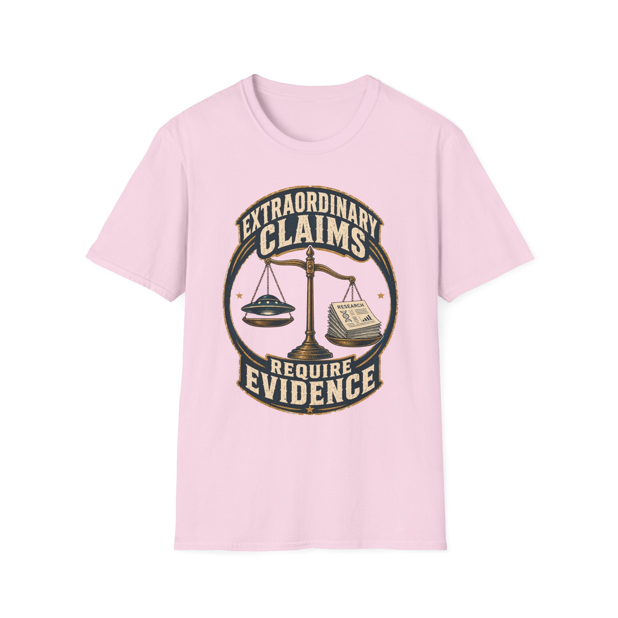 T-Shirt — “Extraordinary Claims Require Evidence” Skeptic Science Tee