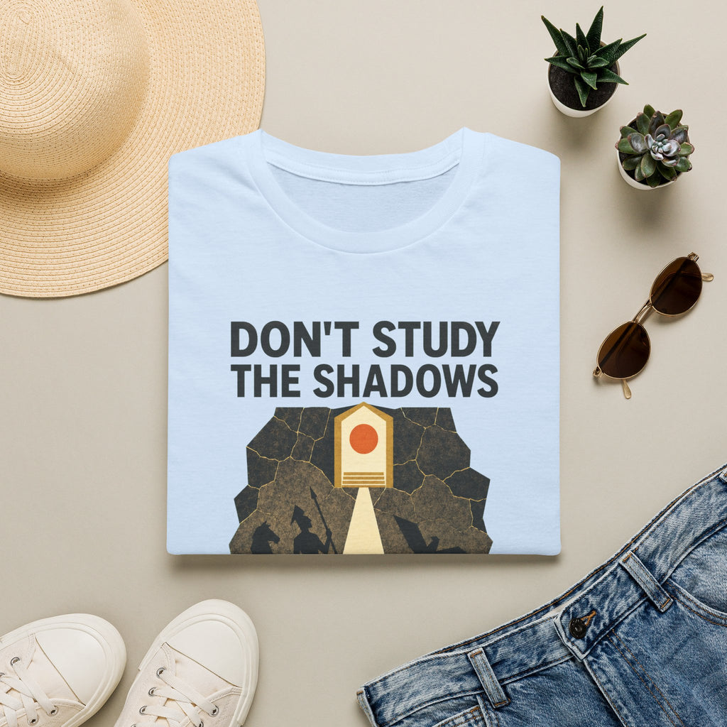 "Don't Study the Shadows, Find the Light" Inspirational Graphic Tee