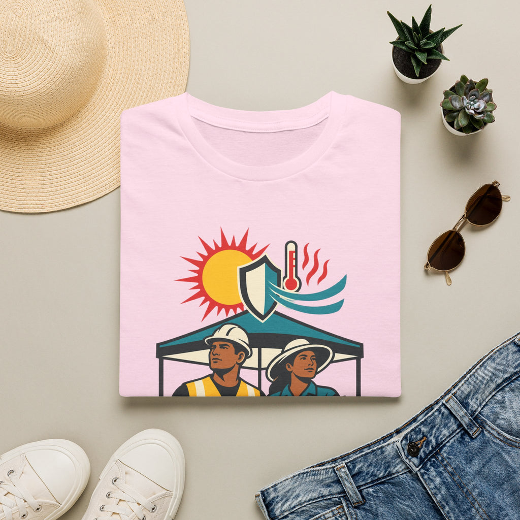 Safety Awareness T-Shirt — "No Job Should Cost a Life" Construction Heat Safety Tee