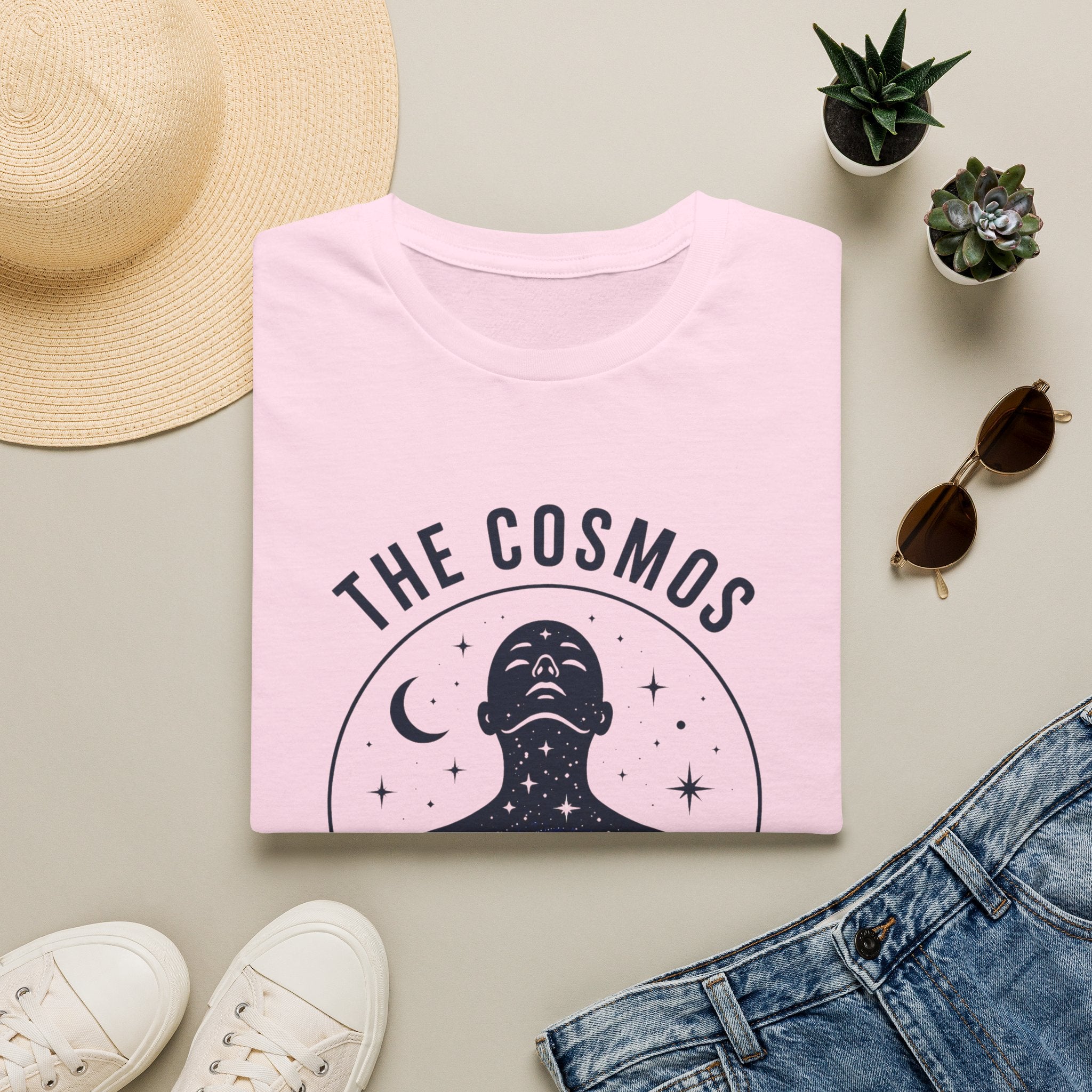 Cosmos Graphic Tee — "The Cosmos Is Within Us" Spiritual Astronomy Shirt