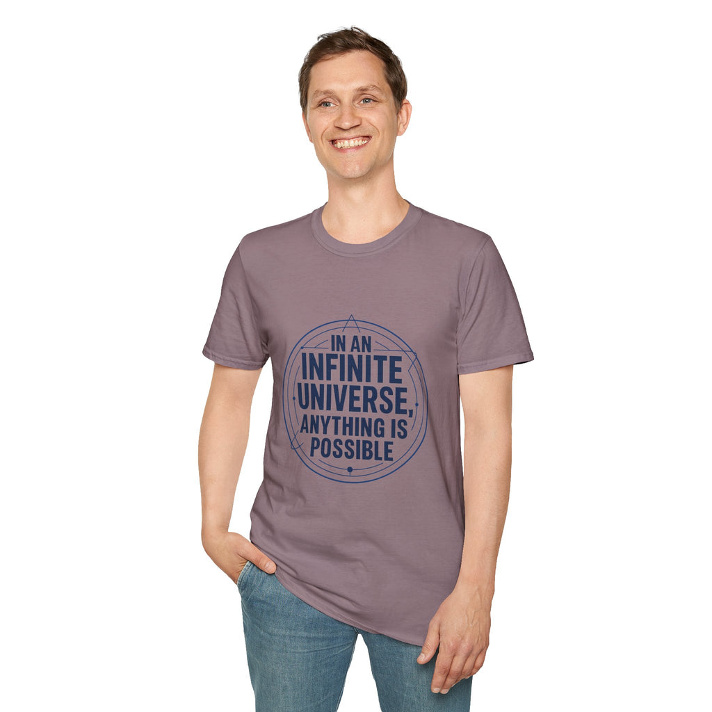Infinite Universe T-Shirt — "In an Infinite Universe, Anything Is Possible" Inspirational Tee