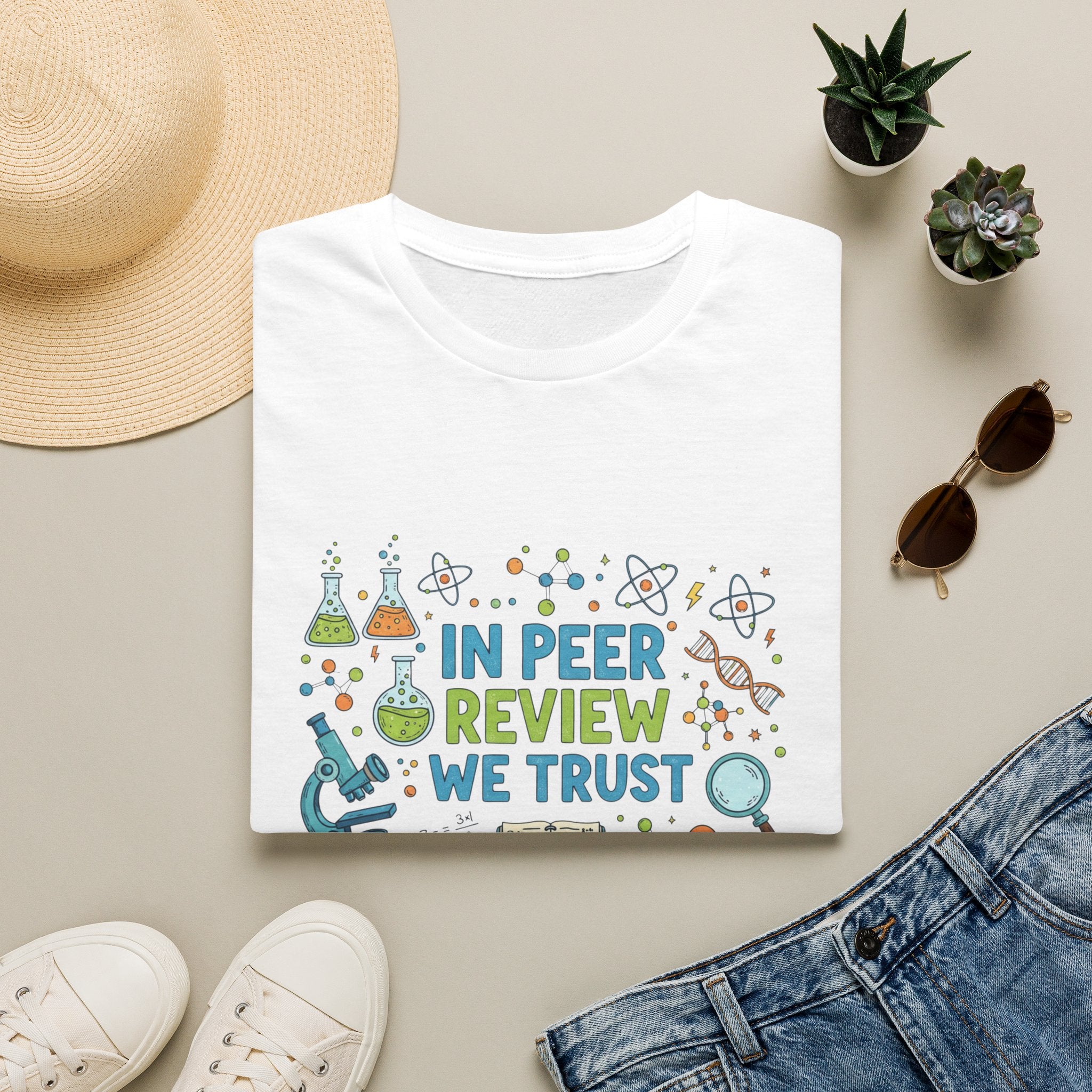 Science T-Shirt — "In Peer Review We Trust" Graphic Tee for Researchers & Science Lovers