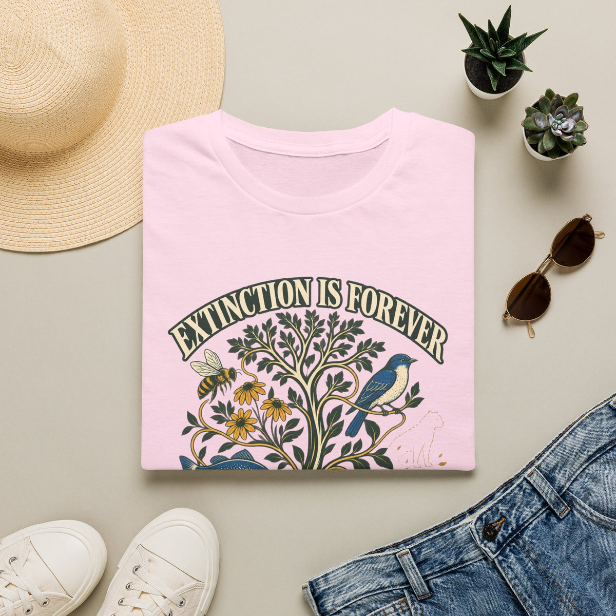 "Extinction Is Forever" Nature Conservation Graphic Tee
