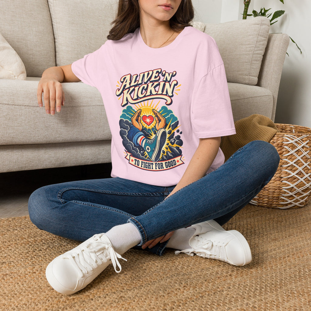 Alive 'N Kickin' Graphic T-Shirt — Retro Sunshine Inspirational Tee