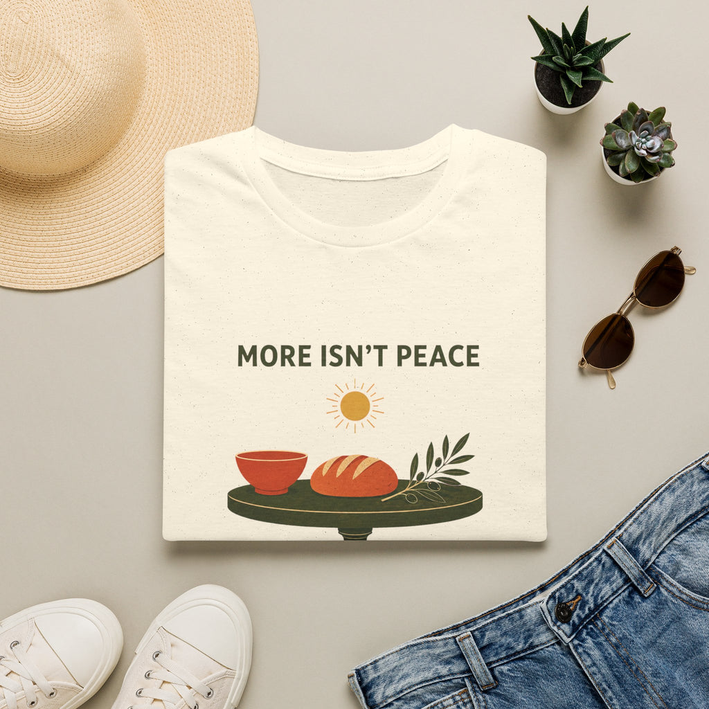 “More Isn't Peace, Enough Is” Minimalist Kitchen Illustration