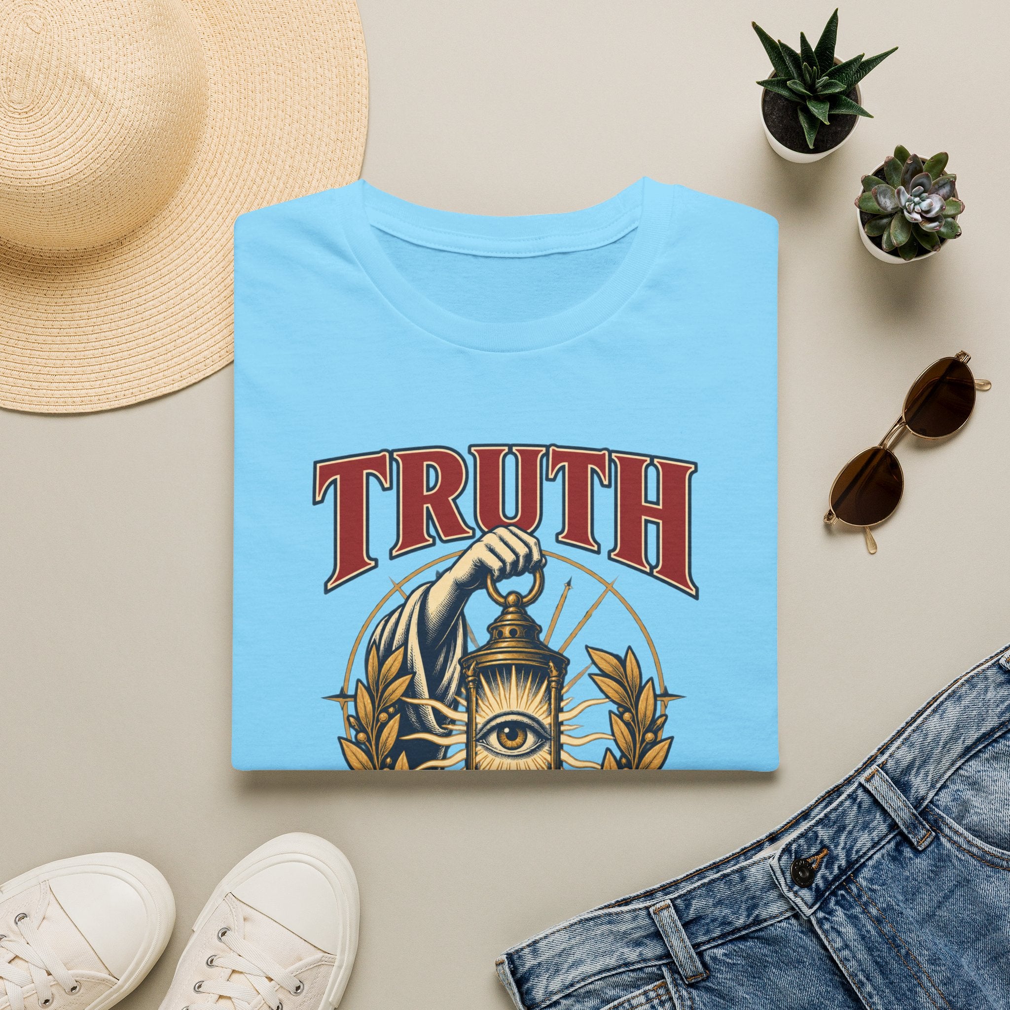 Truth Lantern T-Shirt — "Truth Is Its Own Reward" Vintage Graphic Tee