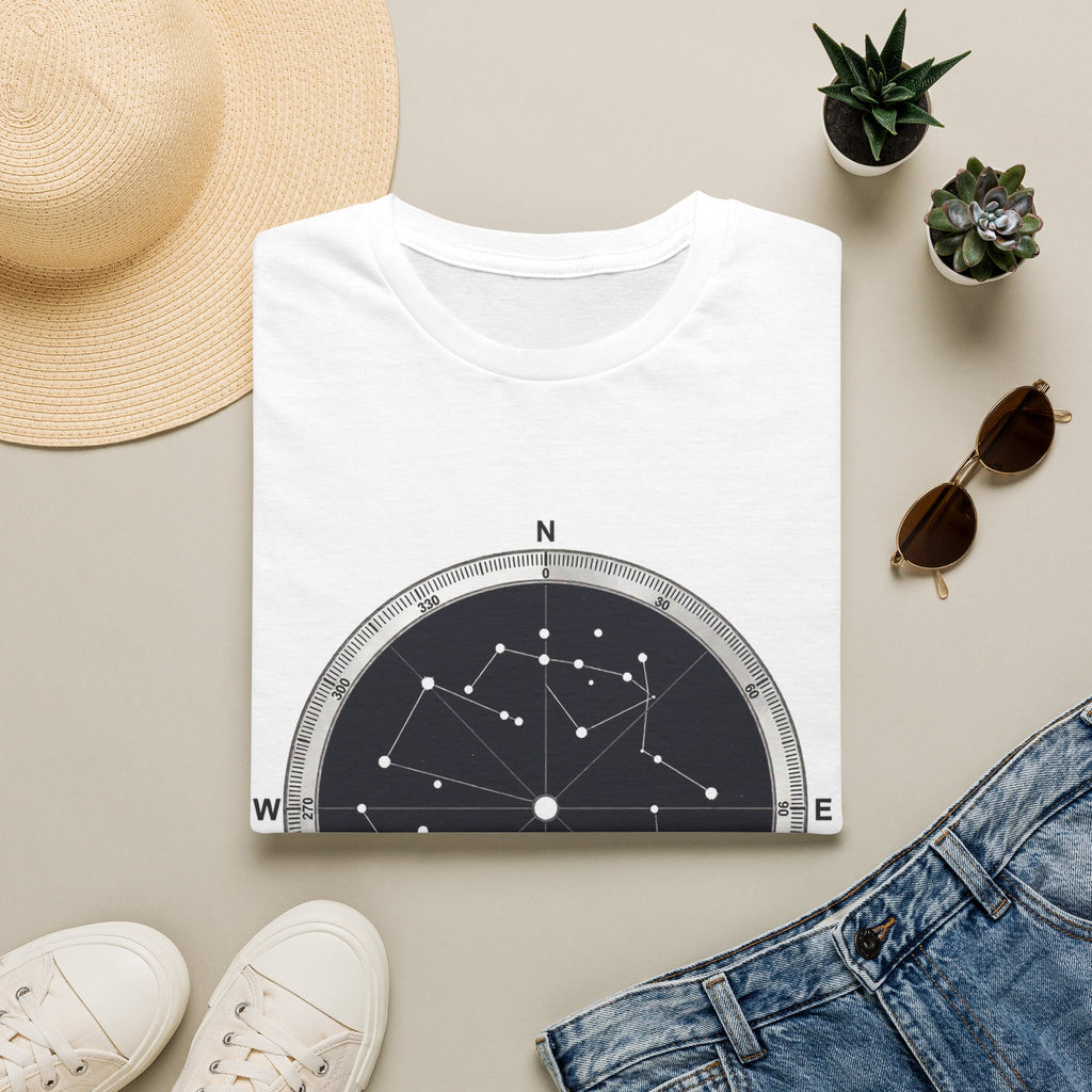 Constellation Compass T-Shirt — Night Sky Star Map Tee