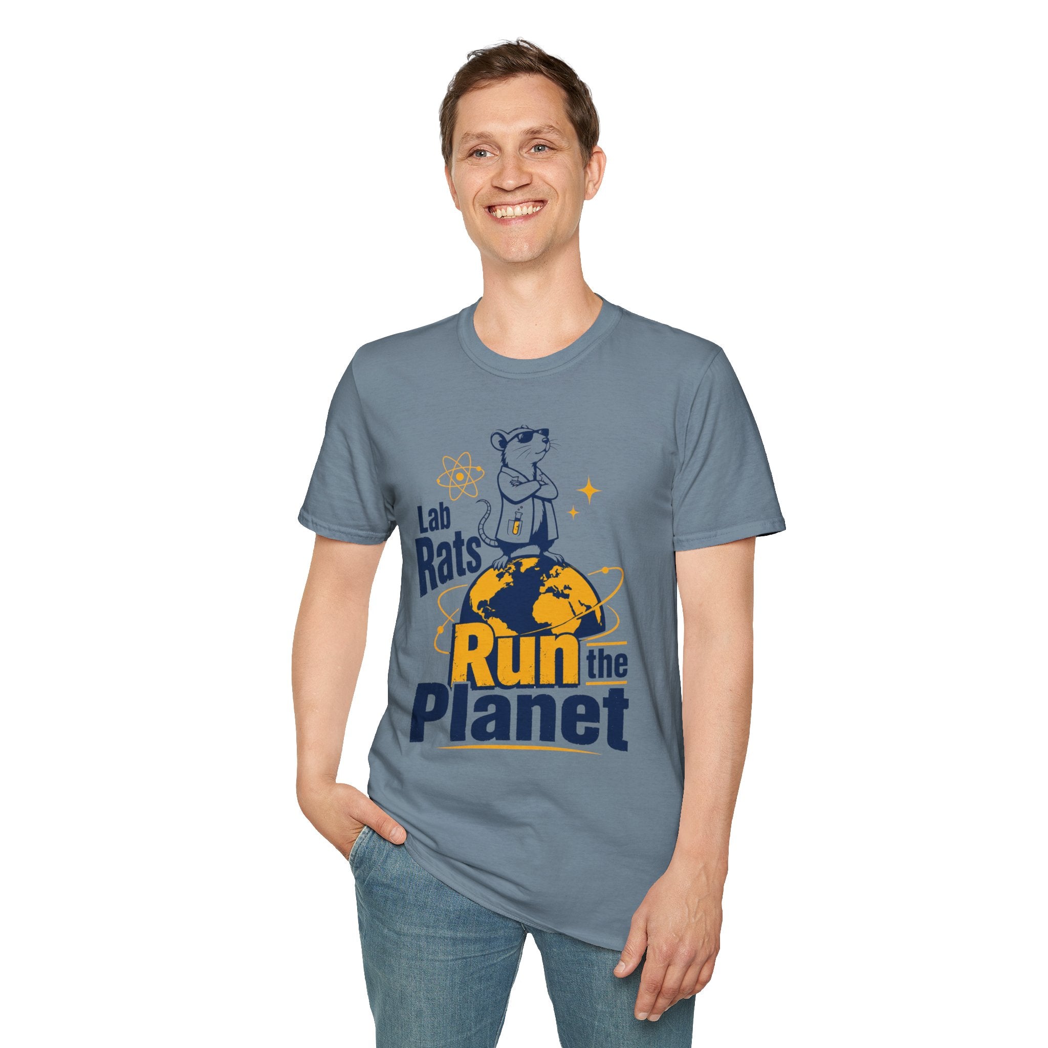 Lab Rats Run the Planet T-Shirt — Cute Scientist Rodent Graphic Tee