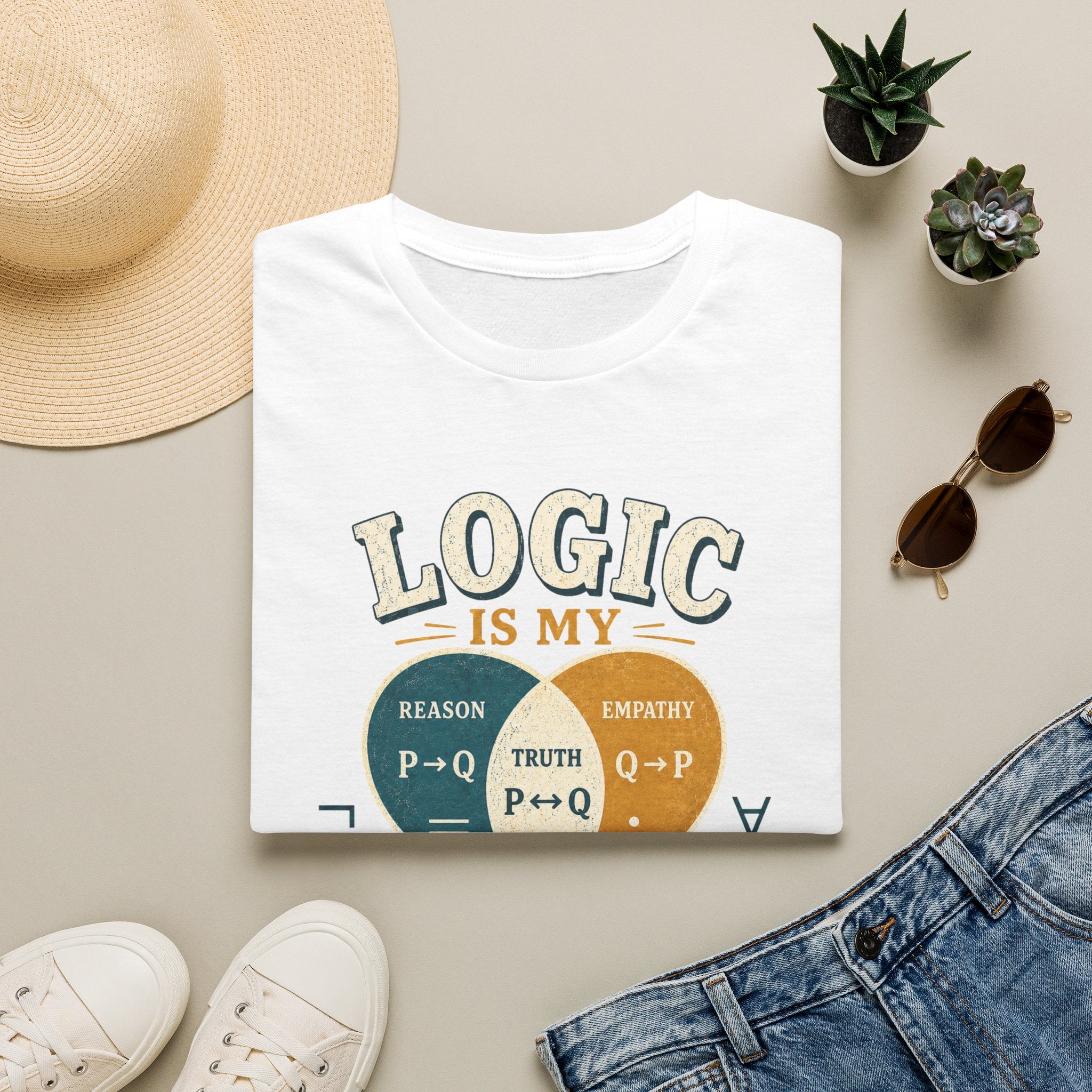 Logic Is My Love Language T-Shirt — Venn Diagram Math Humor Tee