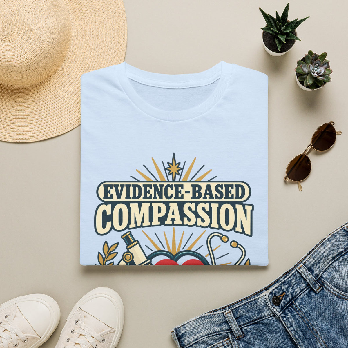 Evidence-Based Compassion Nurse T-Shirt — Healthcare Hero Medical Tee