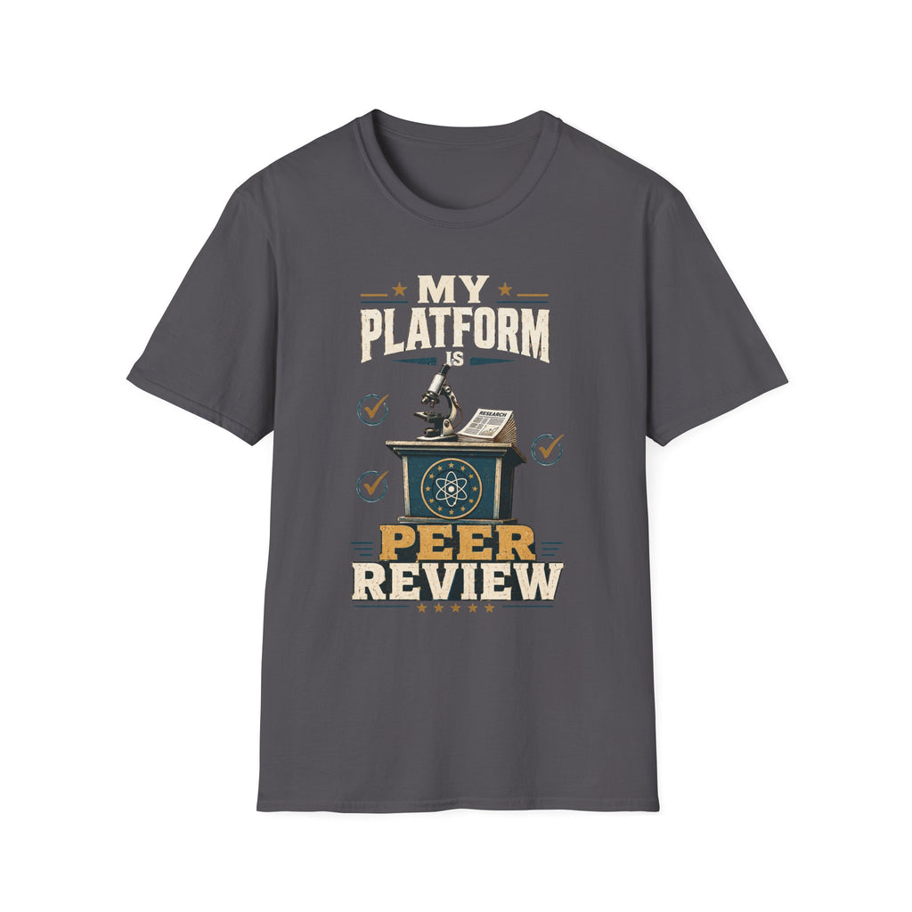 Peer Review T-Shirt — “My Platform is Peer Review” Science Graphic Tee