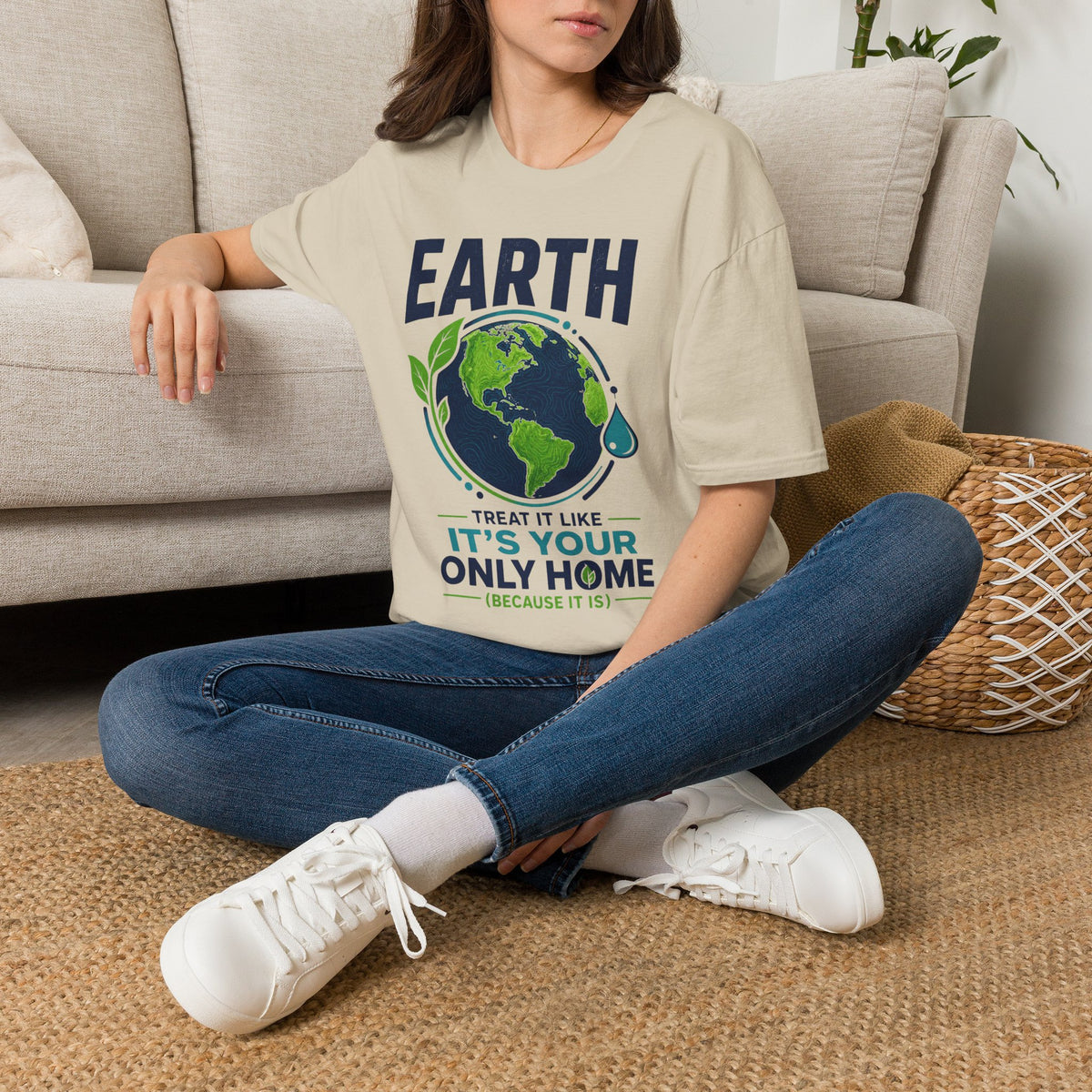 Earth Protect T-Shirt — "Treat It Like It’s Your Only Home" Eco Graphic Tee