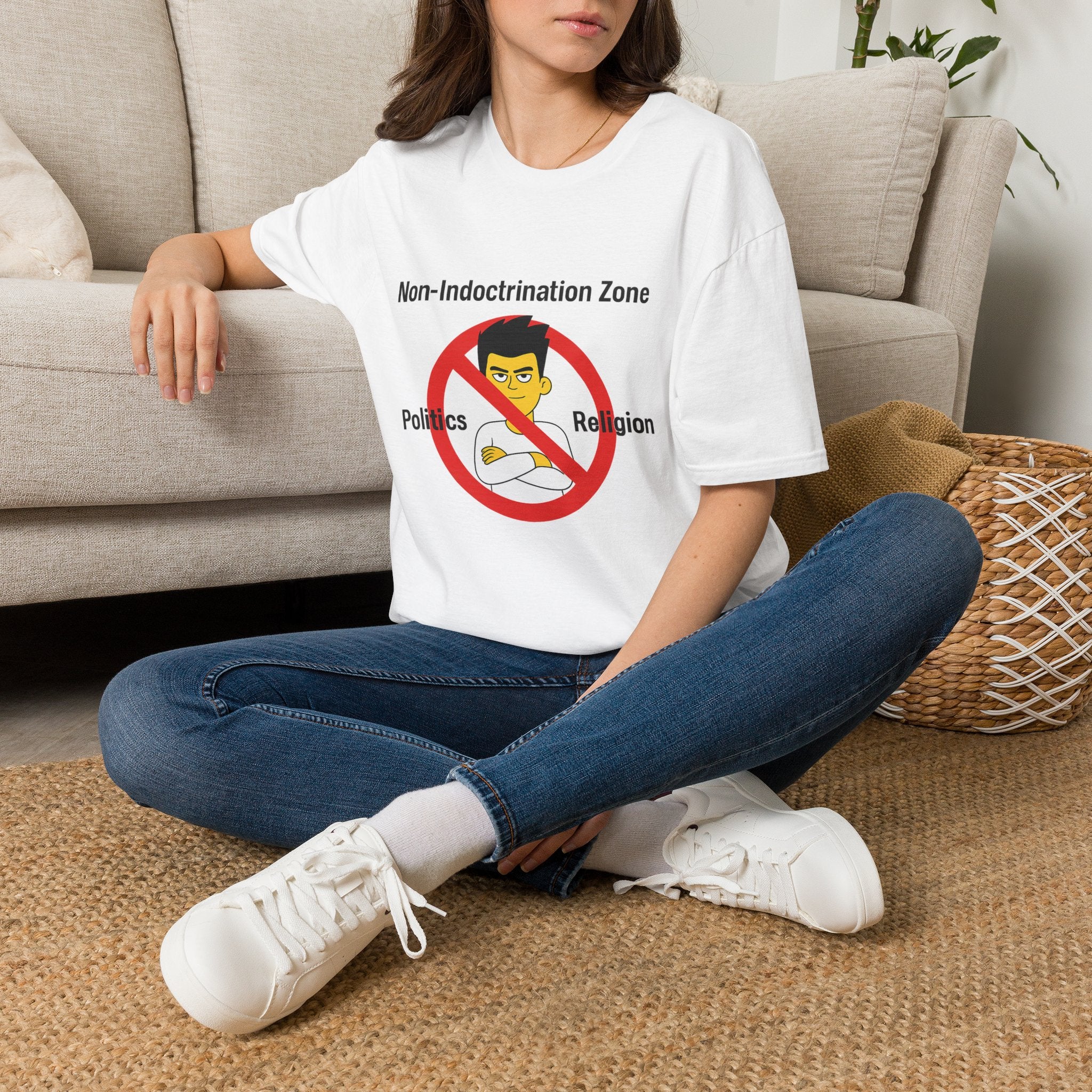 Non‑Indoctrination Zone T-Shirt — No Politics or Religion Graphic Tee