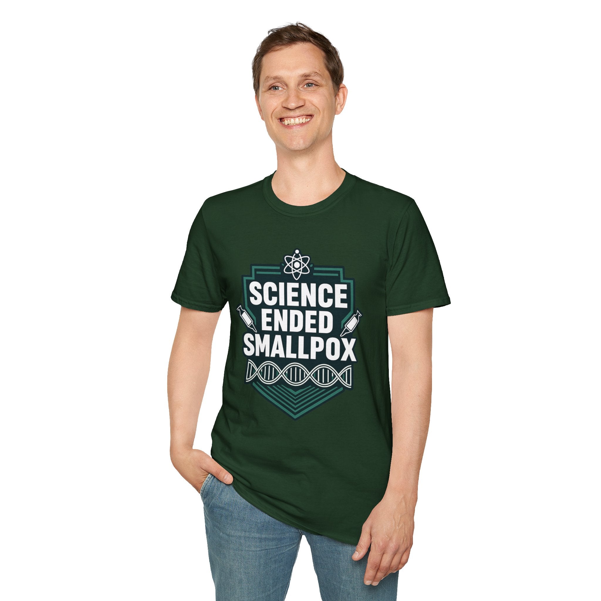 Science Ended Smallpox T-Shirt — Retro Science Graphic Tee
