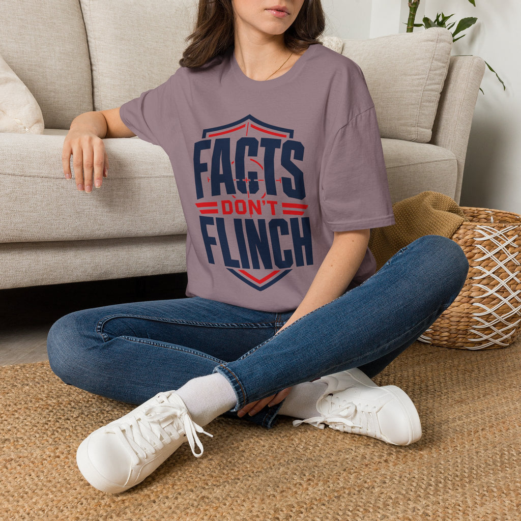 Facts Don’t Flinch T-Shirt — Bold Patriotic Statement Tee