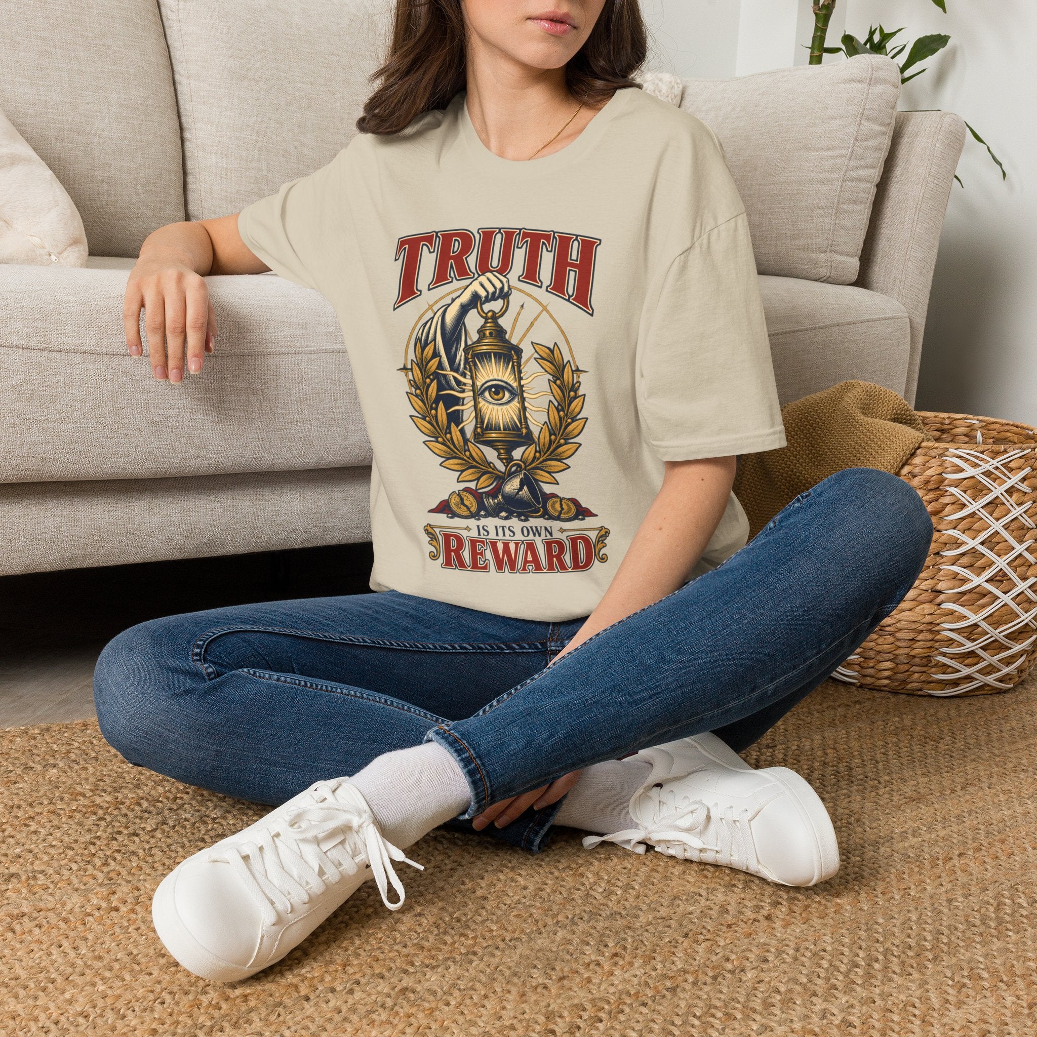 Truth Lantern T-Shirt — "Truth Is Its Own Reward" Vintage Graphic Tee