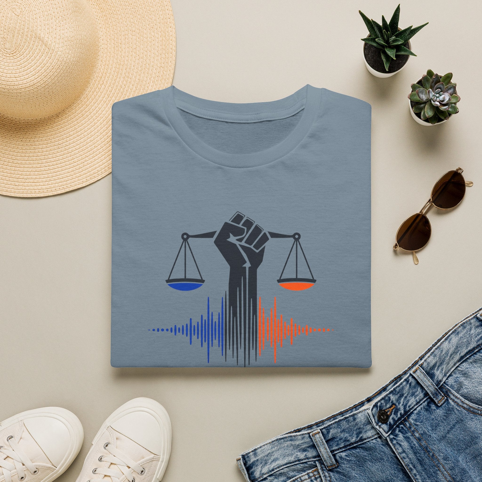 "Staying Silent Enables Injustice" Justice Fist Graphic Tee