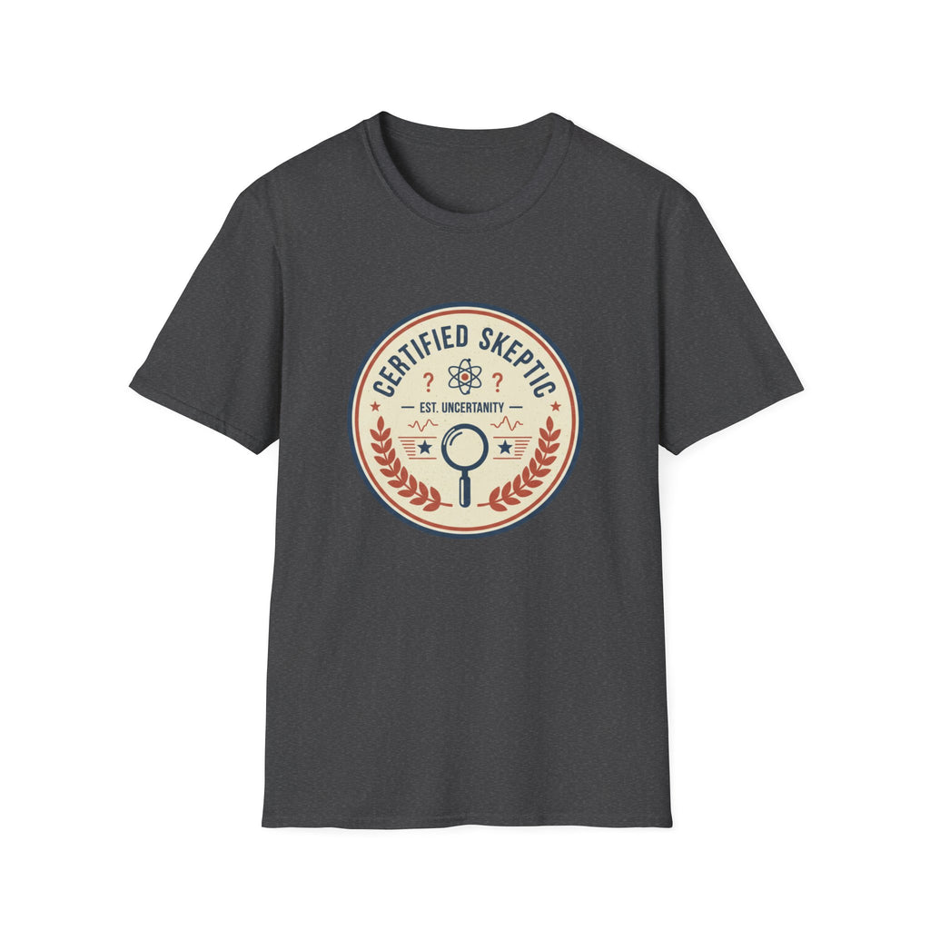 Certified Skeptic T-Shirt — 'Est. Uncertainty' Retro Science Tee