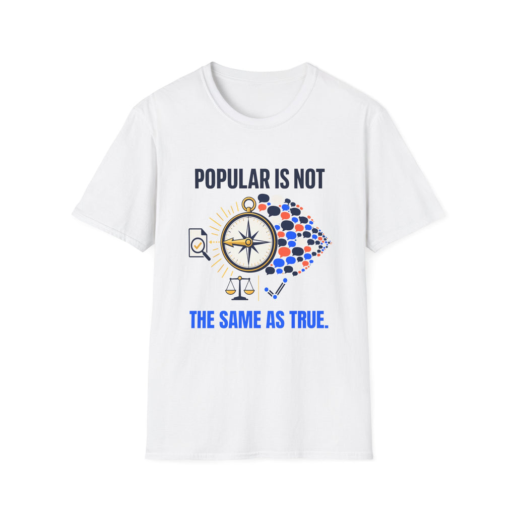 "Popular Is Not The Same As True" Compass Graphic Tee