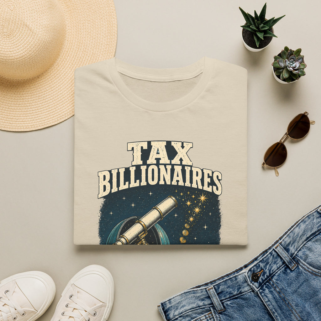 “Tax Billionaires” Telescope Graphic