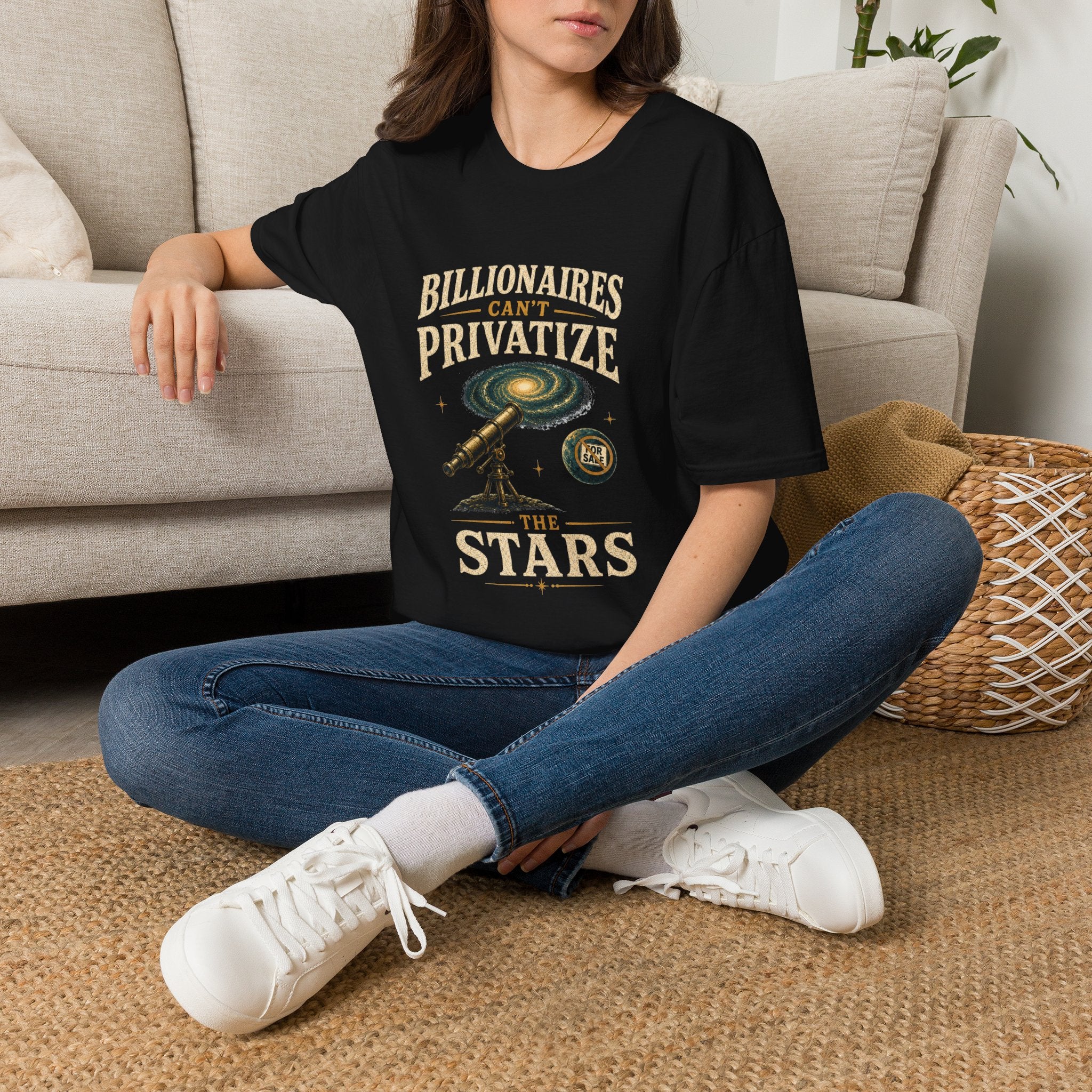 "Billionaires Can't Privatize the Stars" Graphic Tee