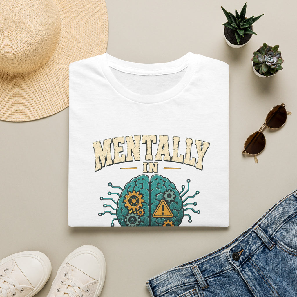 "Mentally In Beta Testing" Retro Brain Graphic Tee