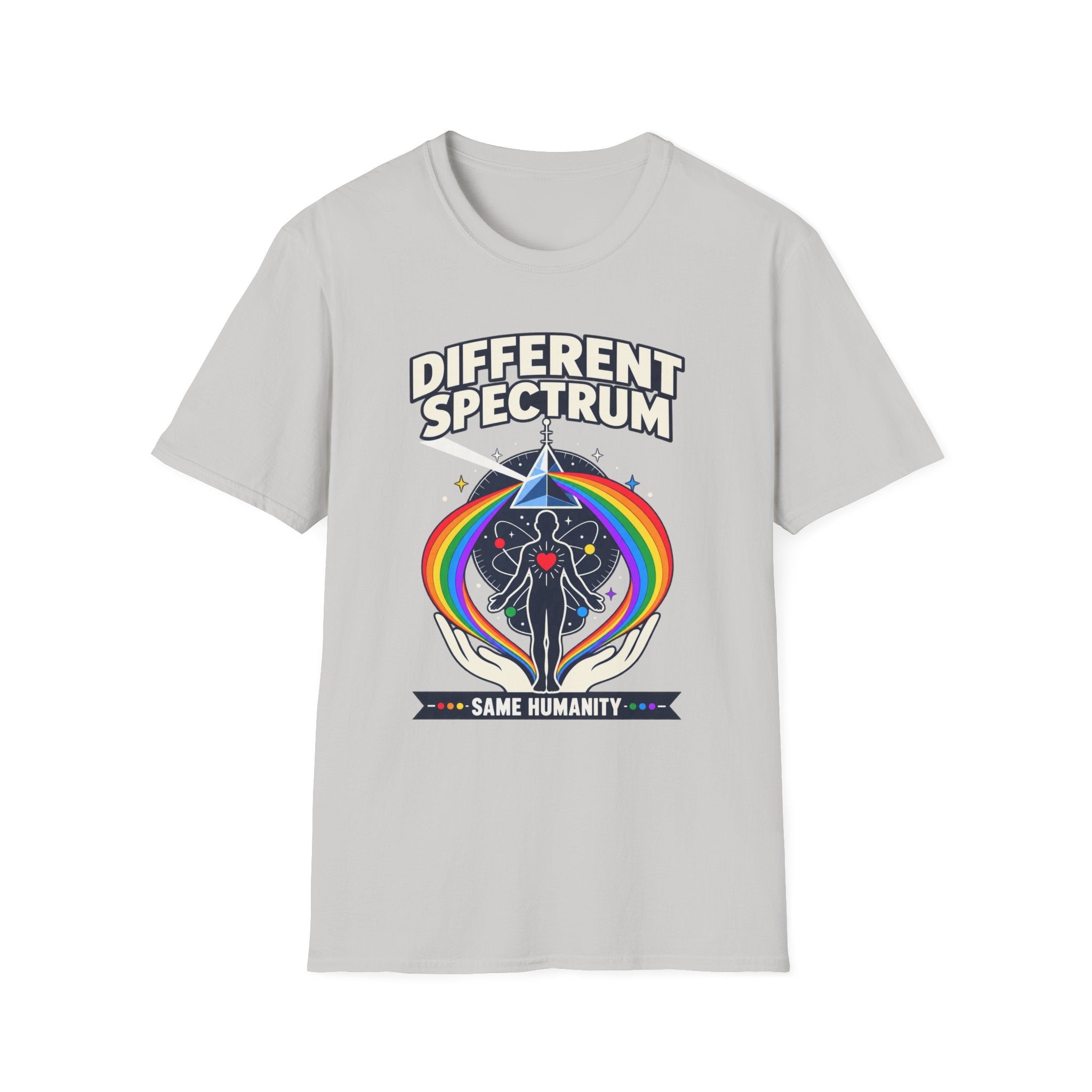 Different Spectrum T‑Shirt — Pride Rainbow Inclusive "Same Humanity" Tee