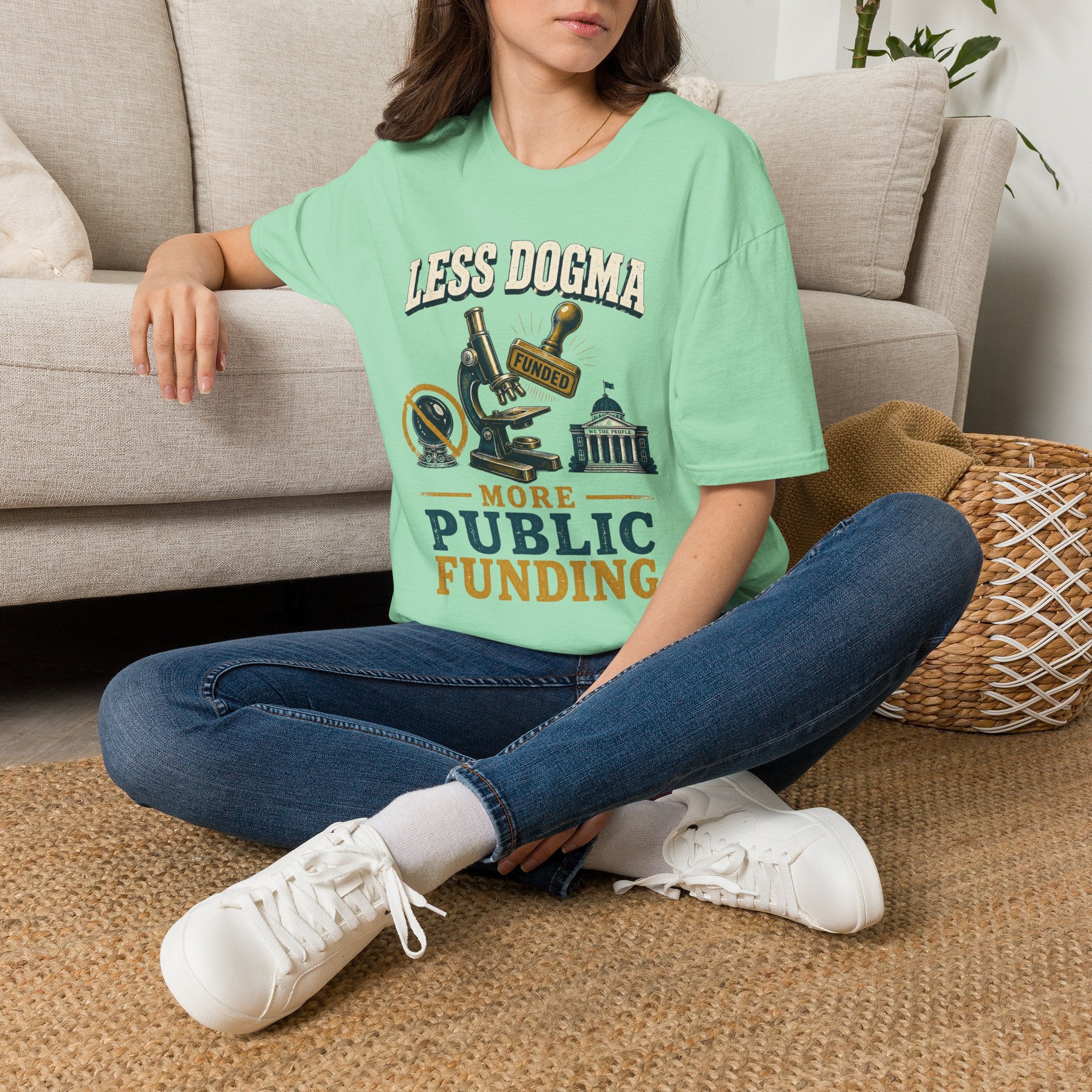 "Less Dogma, More Public Funding" Vintage Science Design