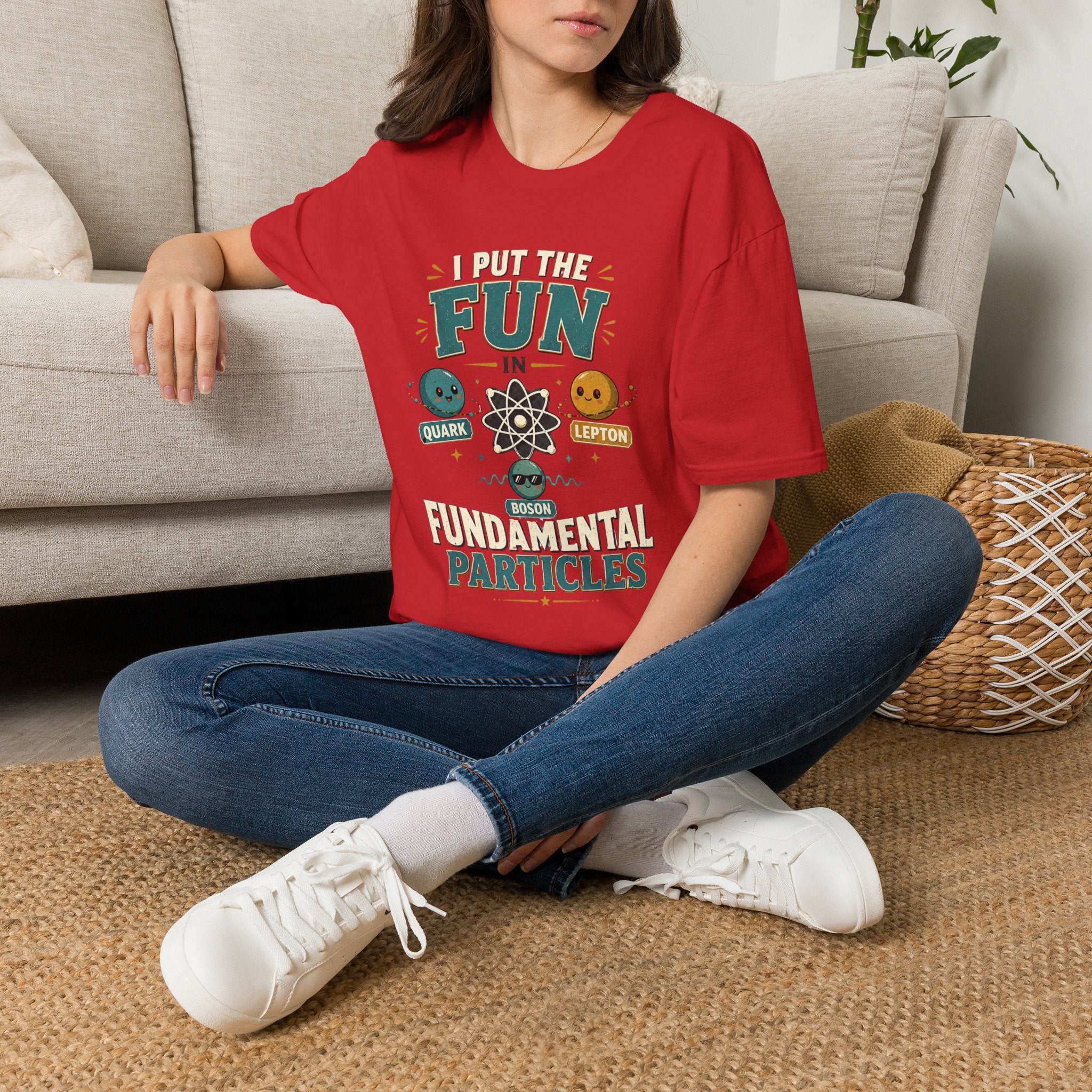 Science T-Shirt — "I Put the FUN in Fundamental Particles" Cute Quark & Lepton Tee