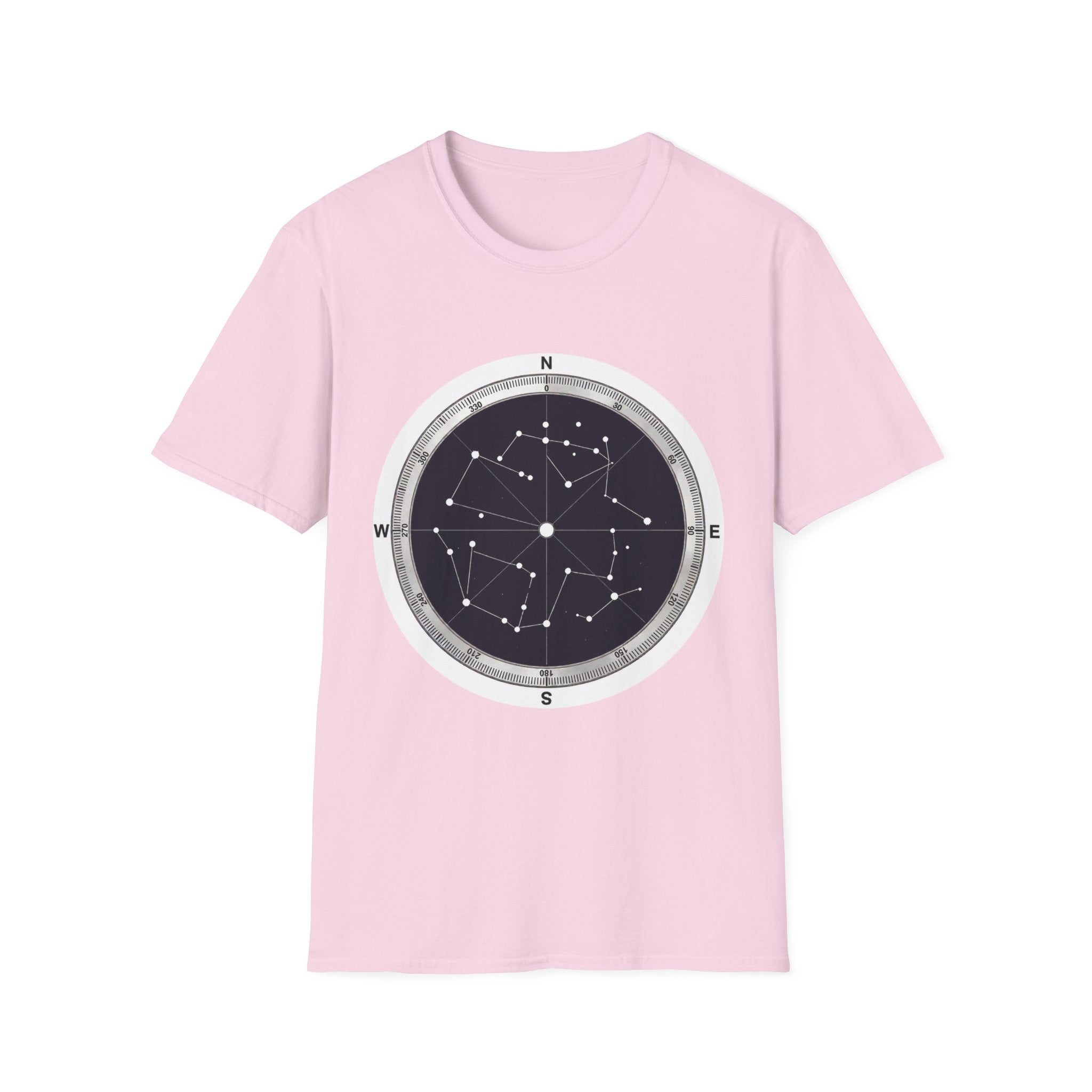 Constellation Compass T-Shirt — Night Sky Star Map Tee