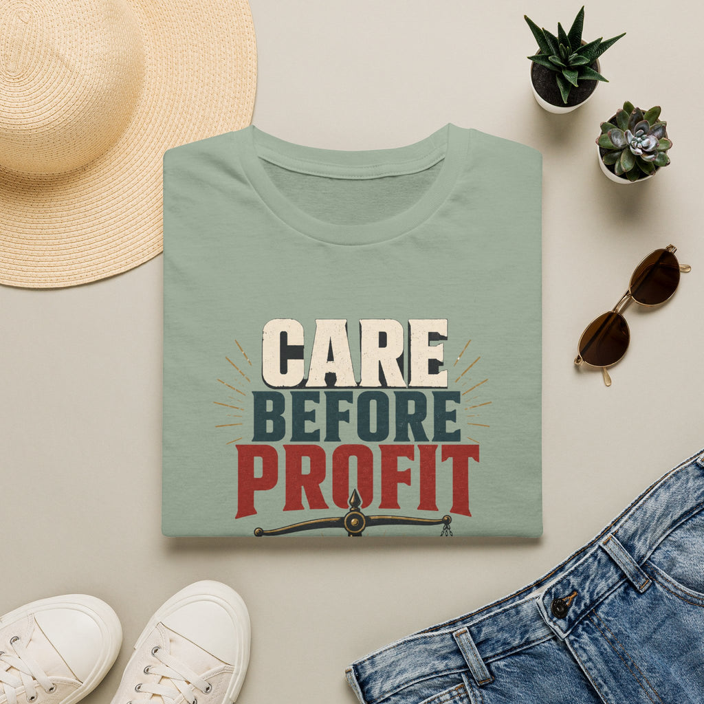 Care Before Profit T-Shirt – Healthcare Is A Human Right Tee