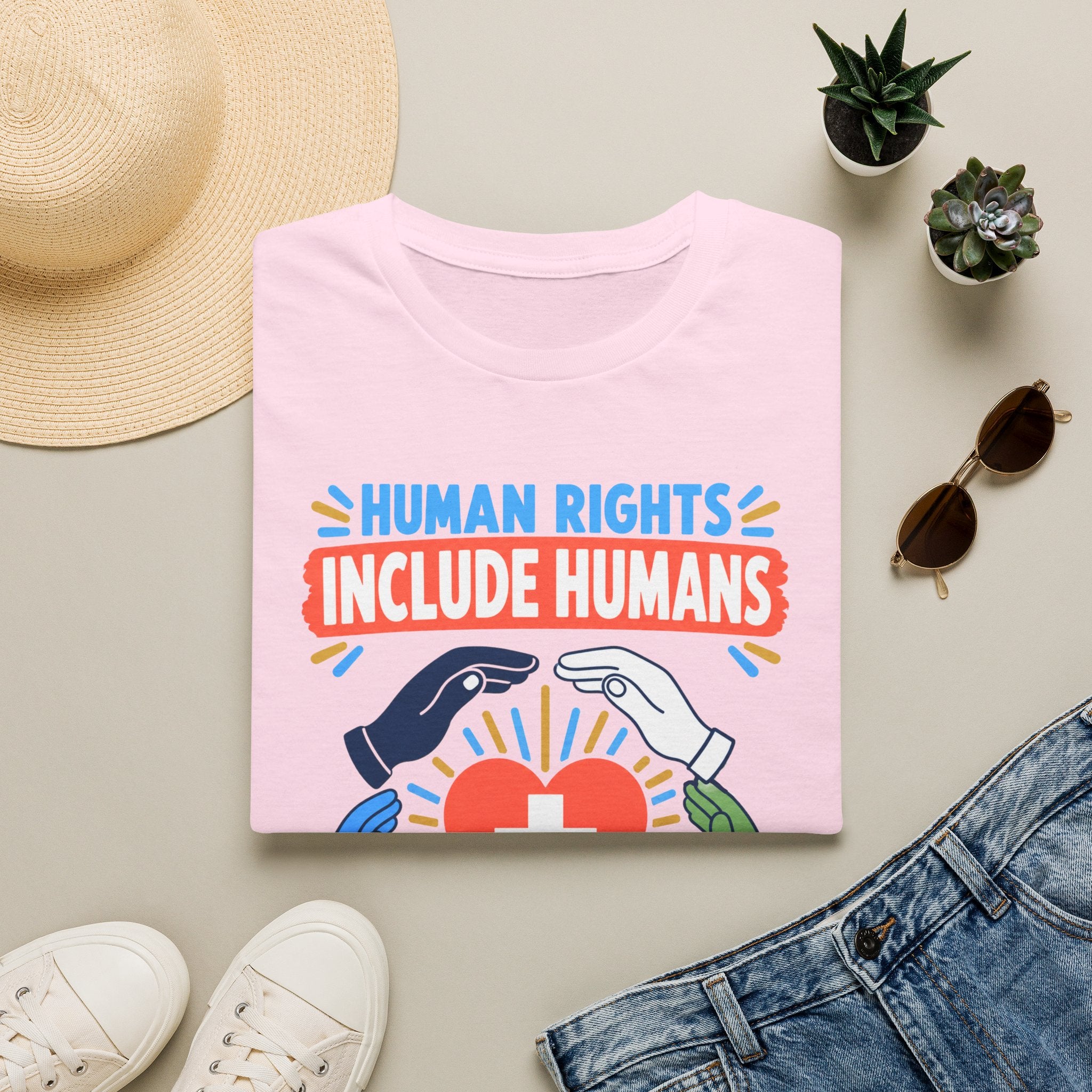 Human Rights Include Humans T-Shirt — Healthcare Worker Solidarity Tee