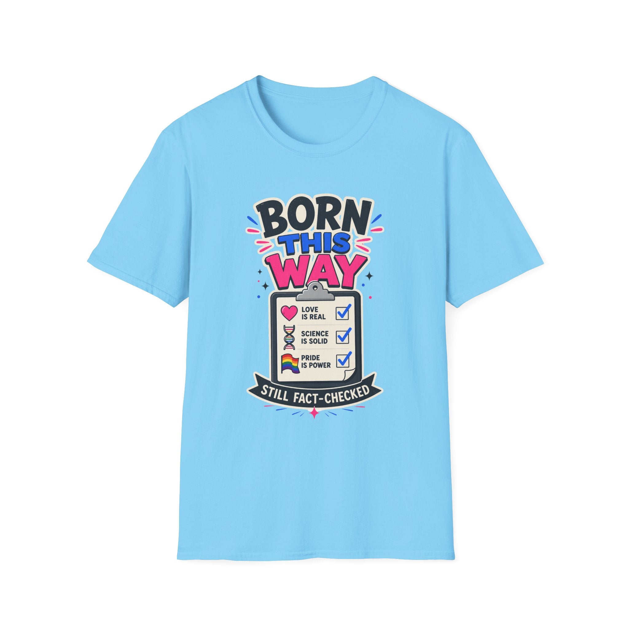 Born This Way T-Shirt — Pride LGBTQ+ Checklist Graphic Tee