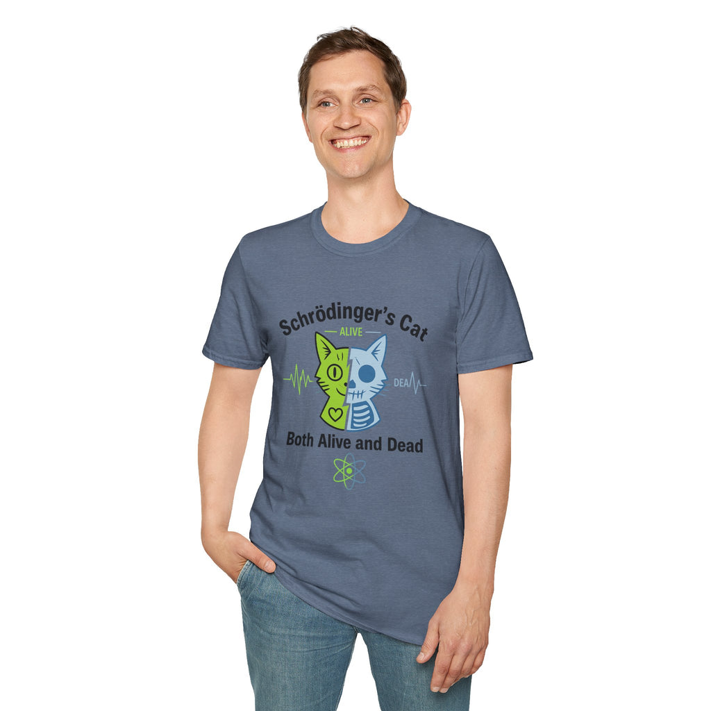 Schrödinger’s Cat T-Shirt — 'Both Alive and Dead' Quantum Science Funny Tee