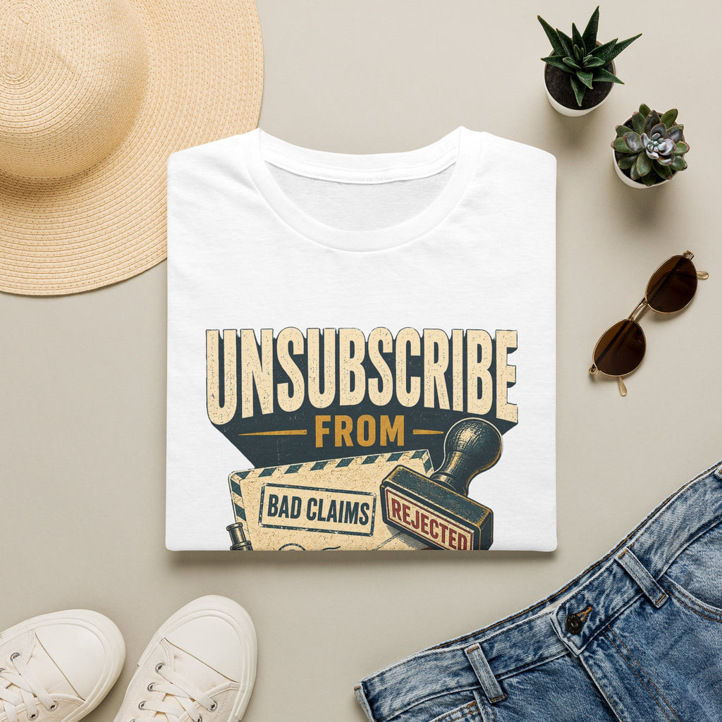 Unsubscribe From Nonsense T-Shirt — Funny Vintage Rejection Stamp Tee