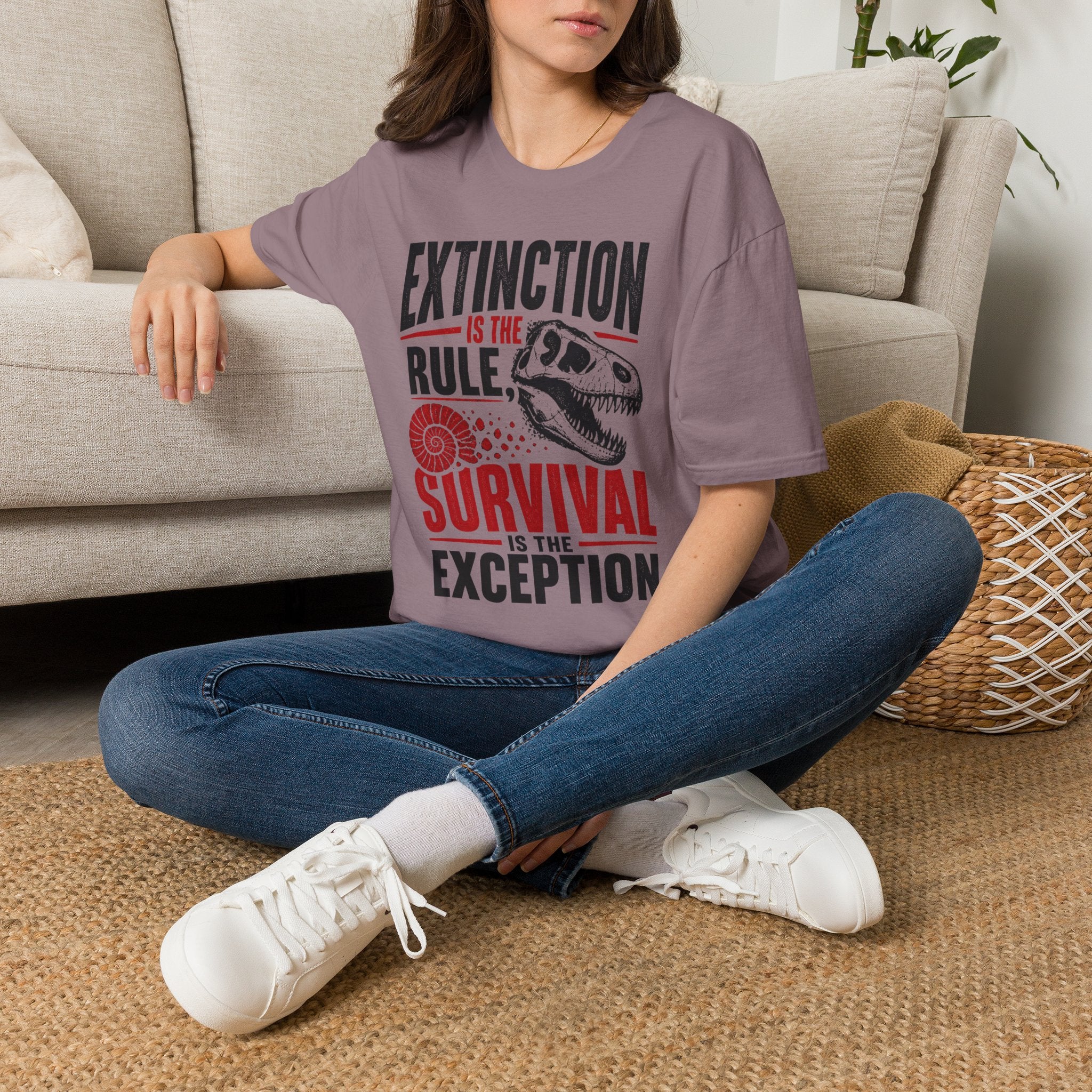 Extinction Is the Rule — Dinosaur Graphic T-Shirt