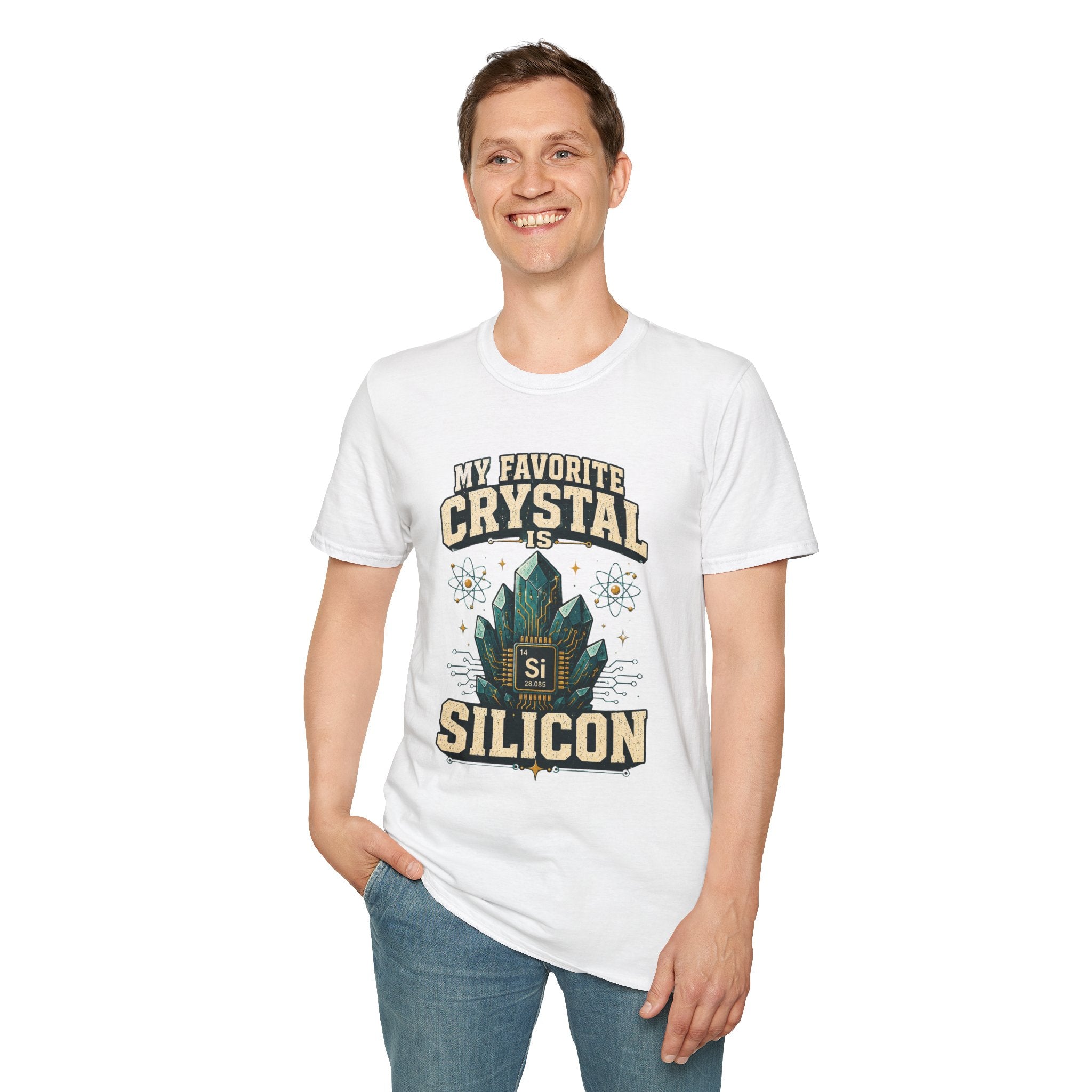 My Favorite Crystal Is Silicon T-Shirt — Science Geek Crystal Tee