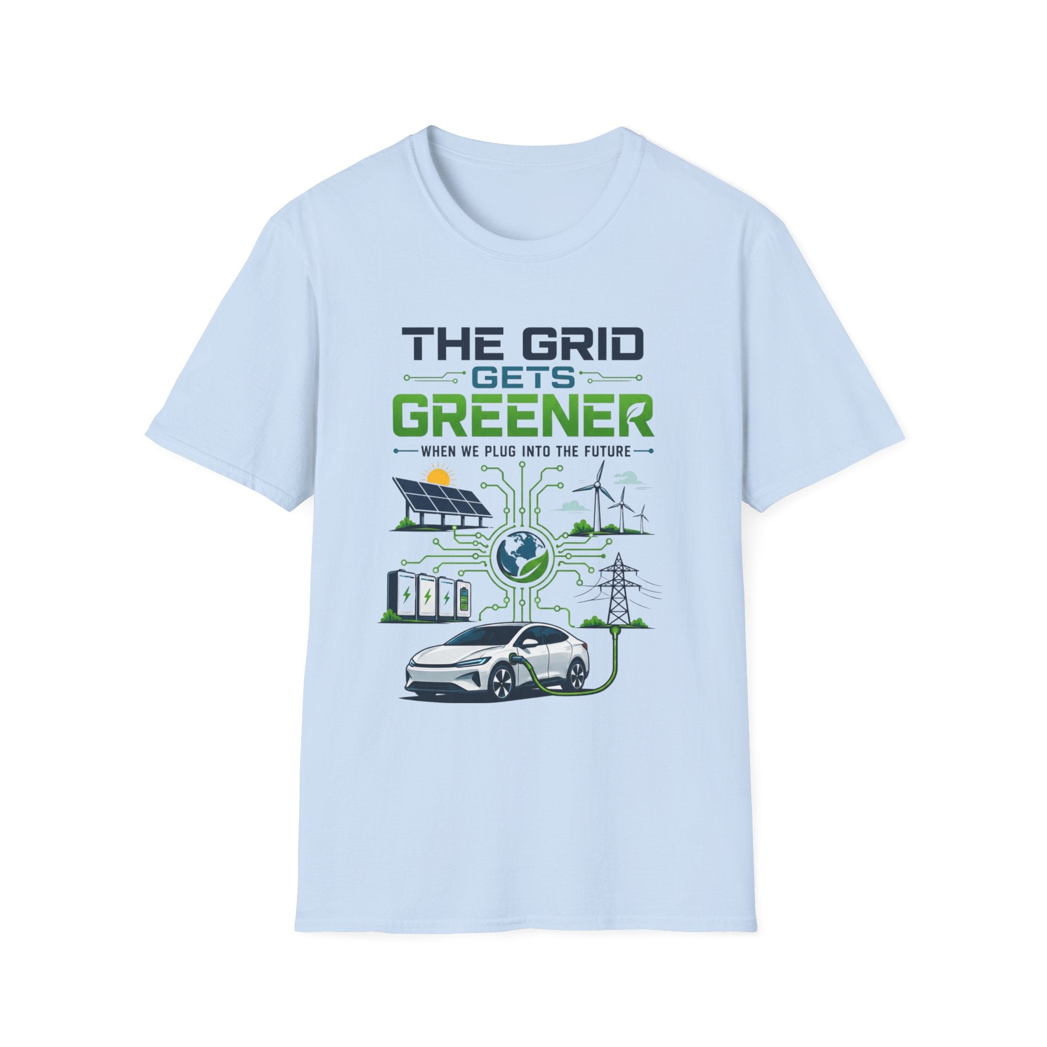 "The Grid Gets Greener" Eco Renewable Energy Tee