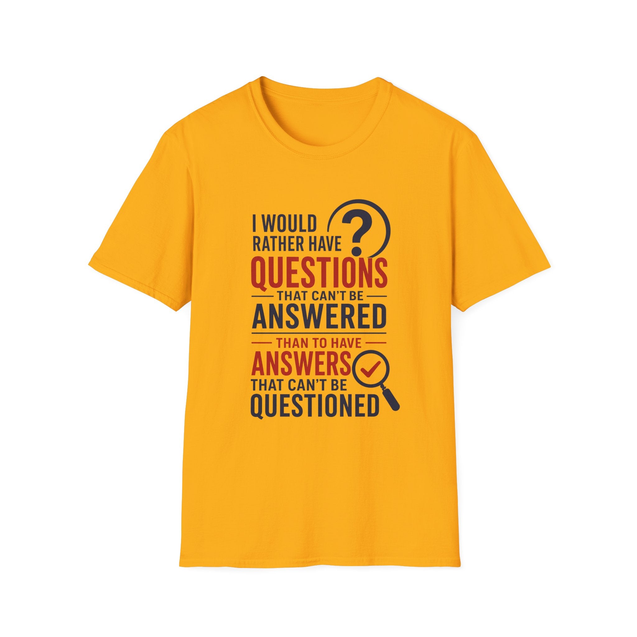Questions and Answers Unisex Softstyle T-Shirt