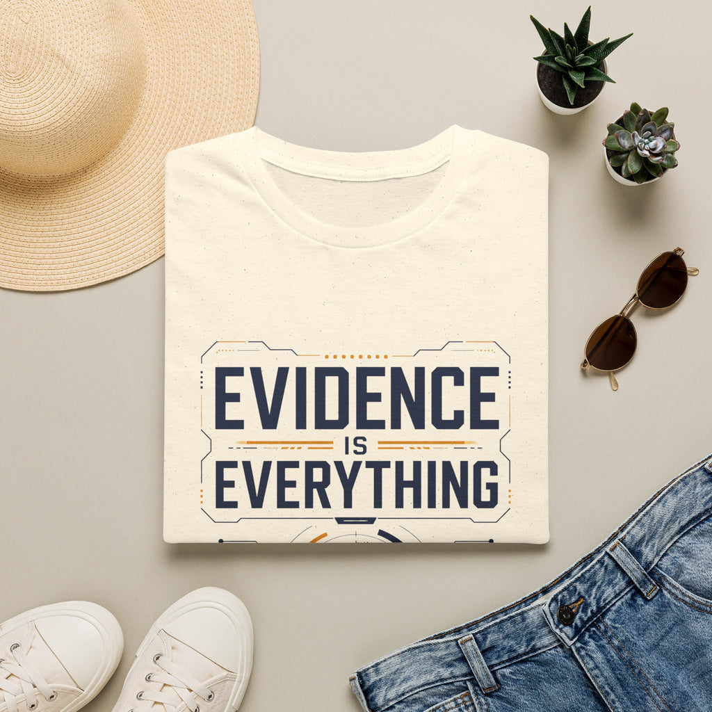 Evidence Is Everything T-Shirt — For Scientists, Investigators & Critical Thinkers