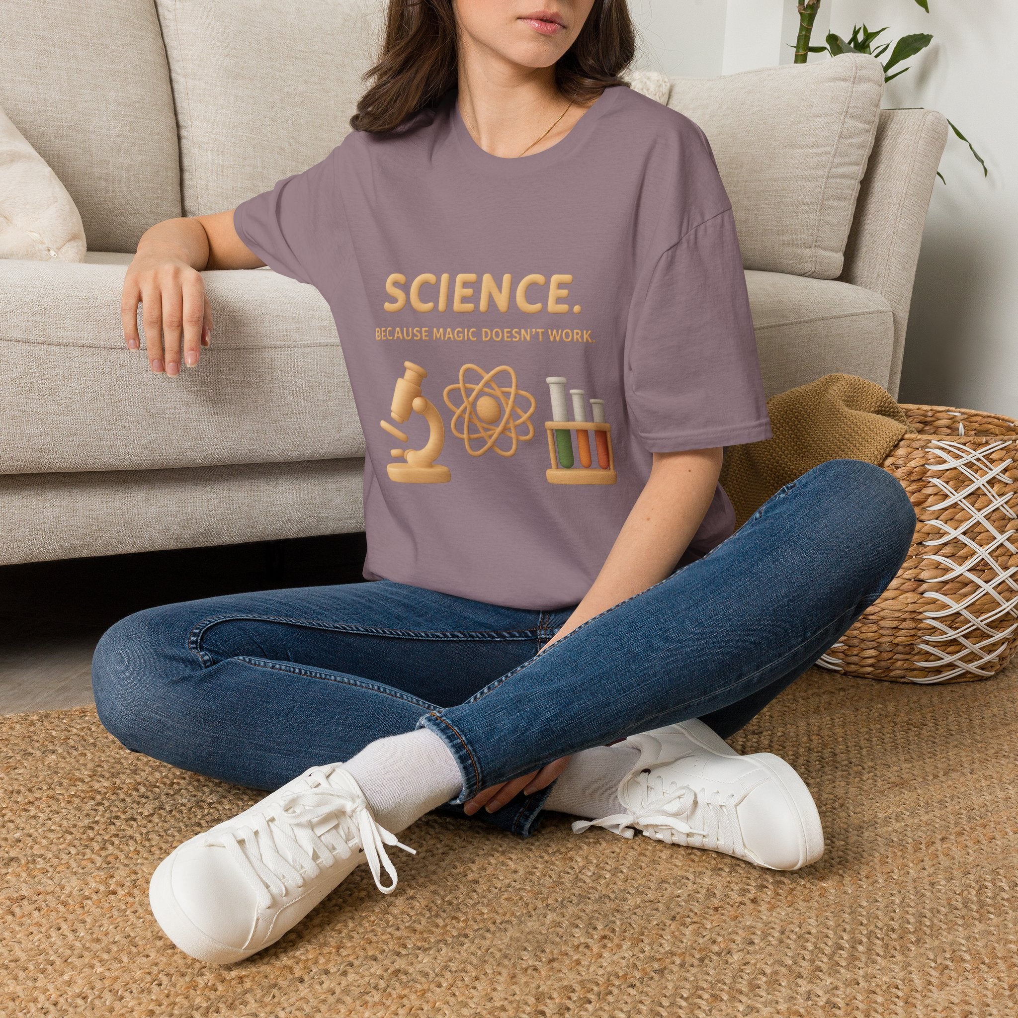 Science T-Shirt — “Science. Because Magic Doesn’t Work.” Graphic Tee for STEM Lovers